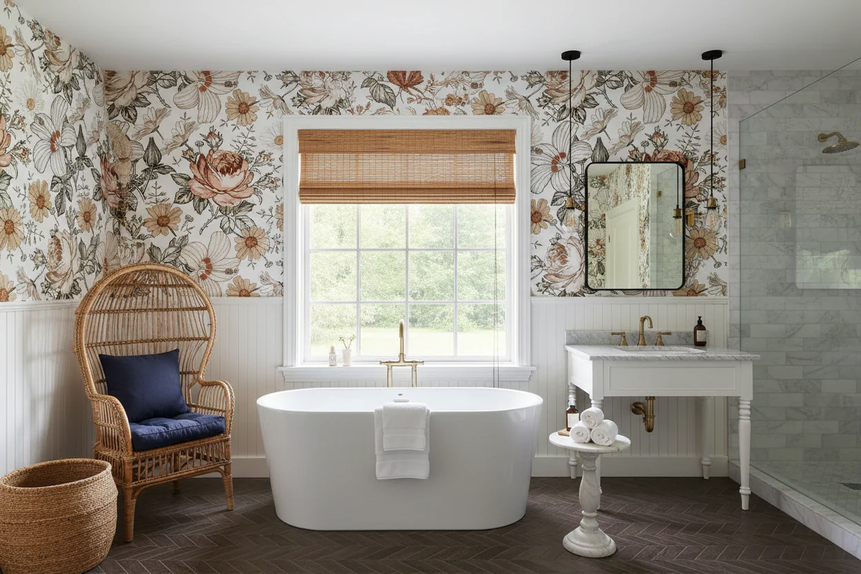 Boho Wildflower Floral Mural - Image 2