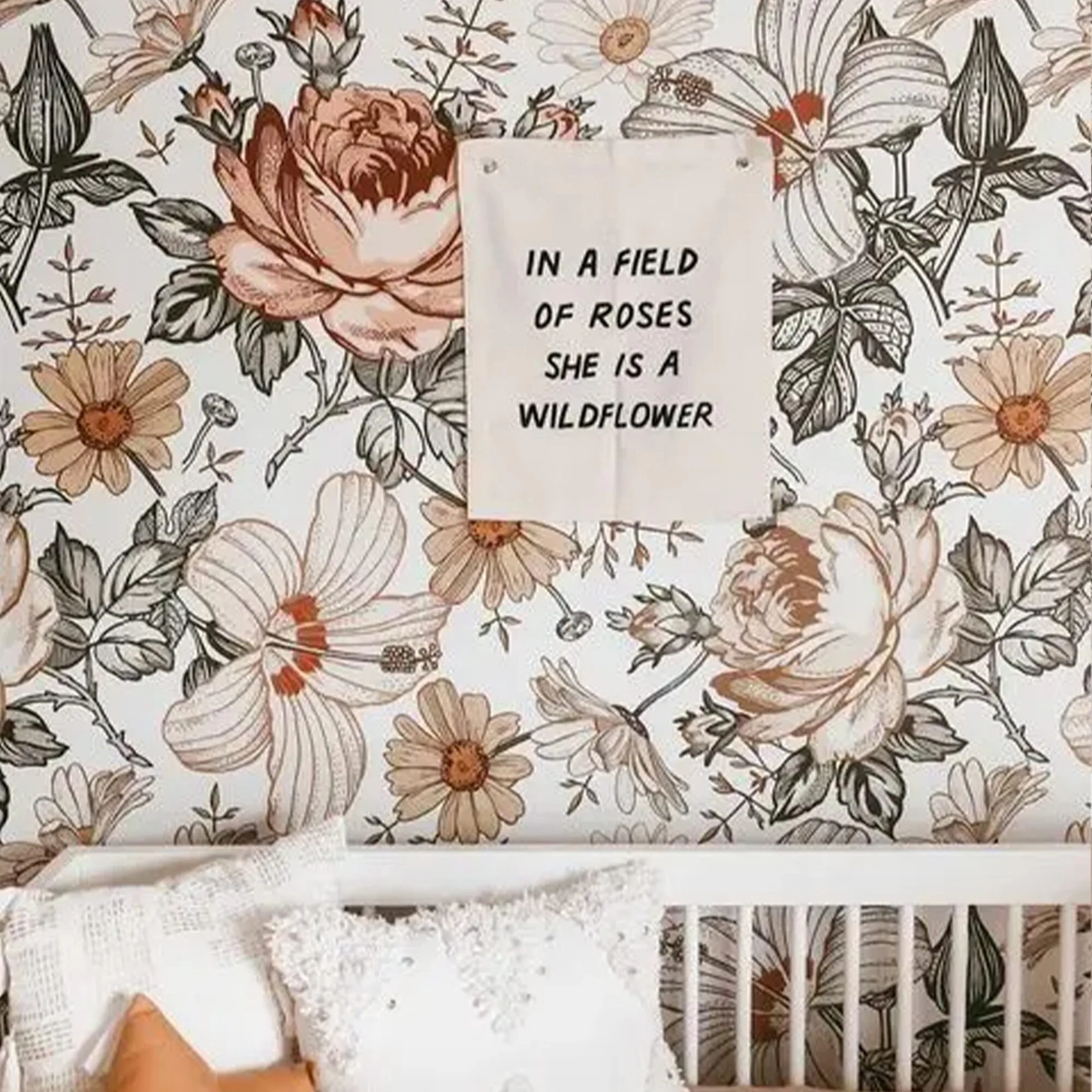 Boho Wildflower Floral Mural - Image 4