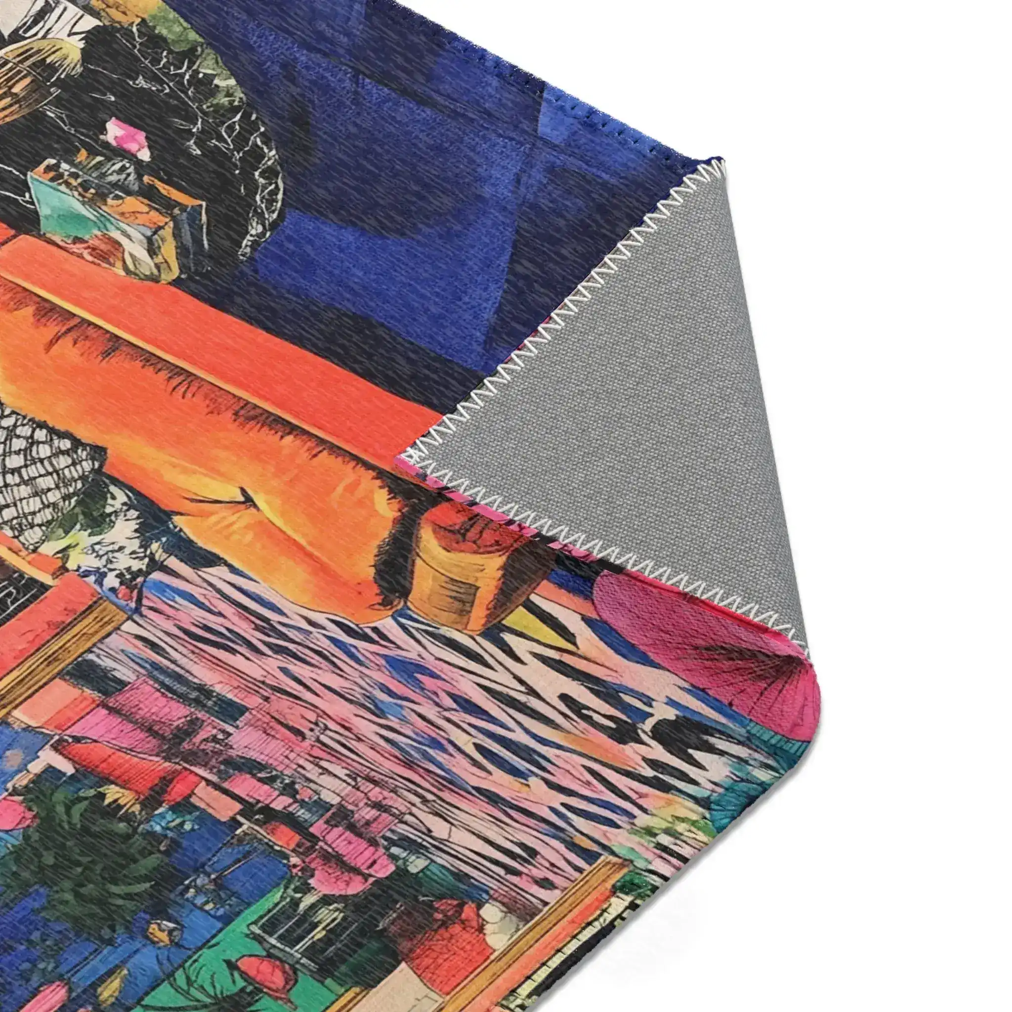 Bold Blue Elegance Luxe Maximalist Rug - Image 7