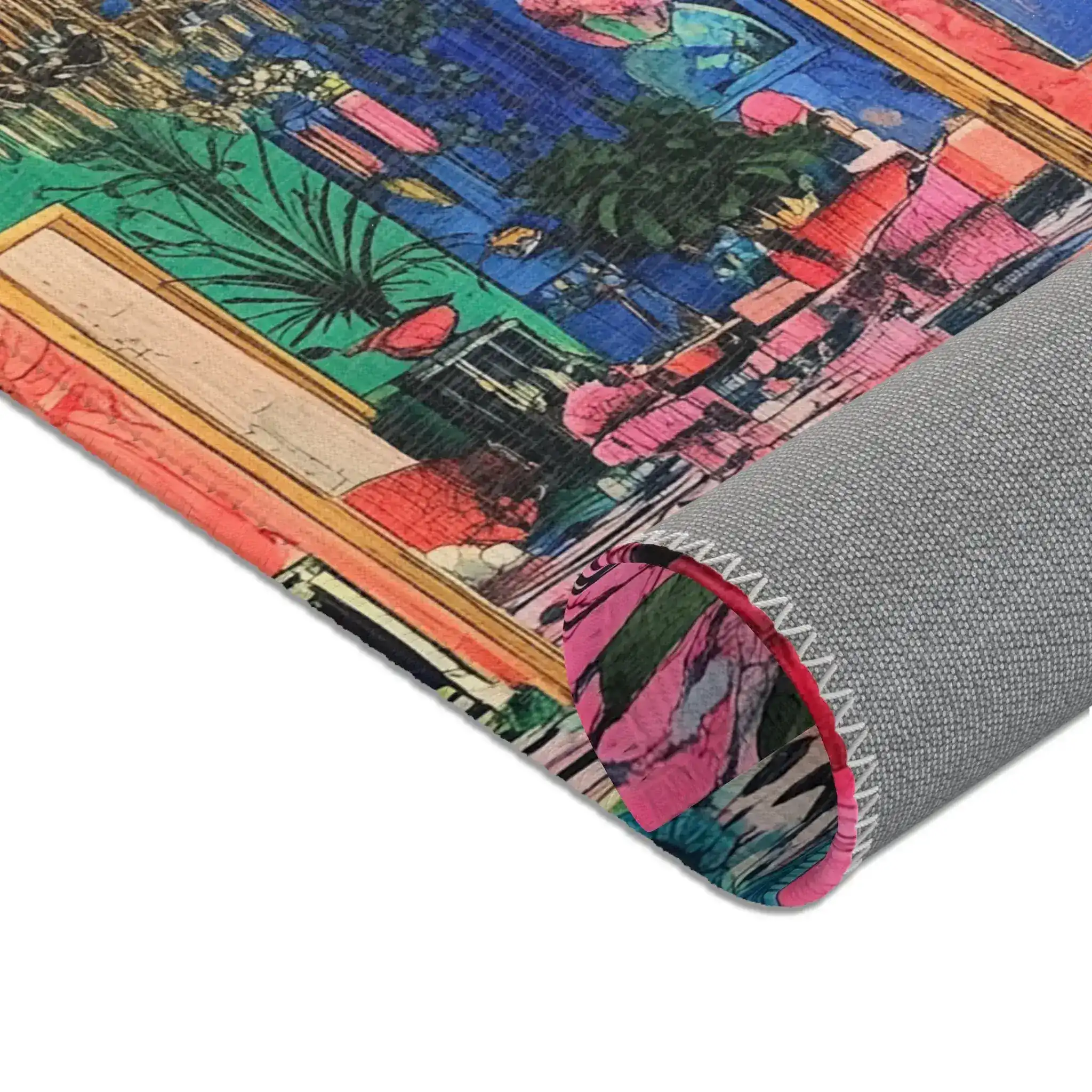 Bold Blue Elegance Luxe Maximalist Rug - Image 8