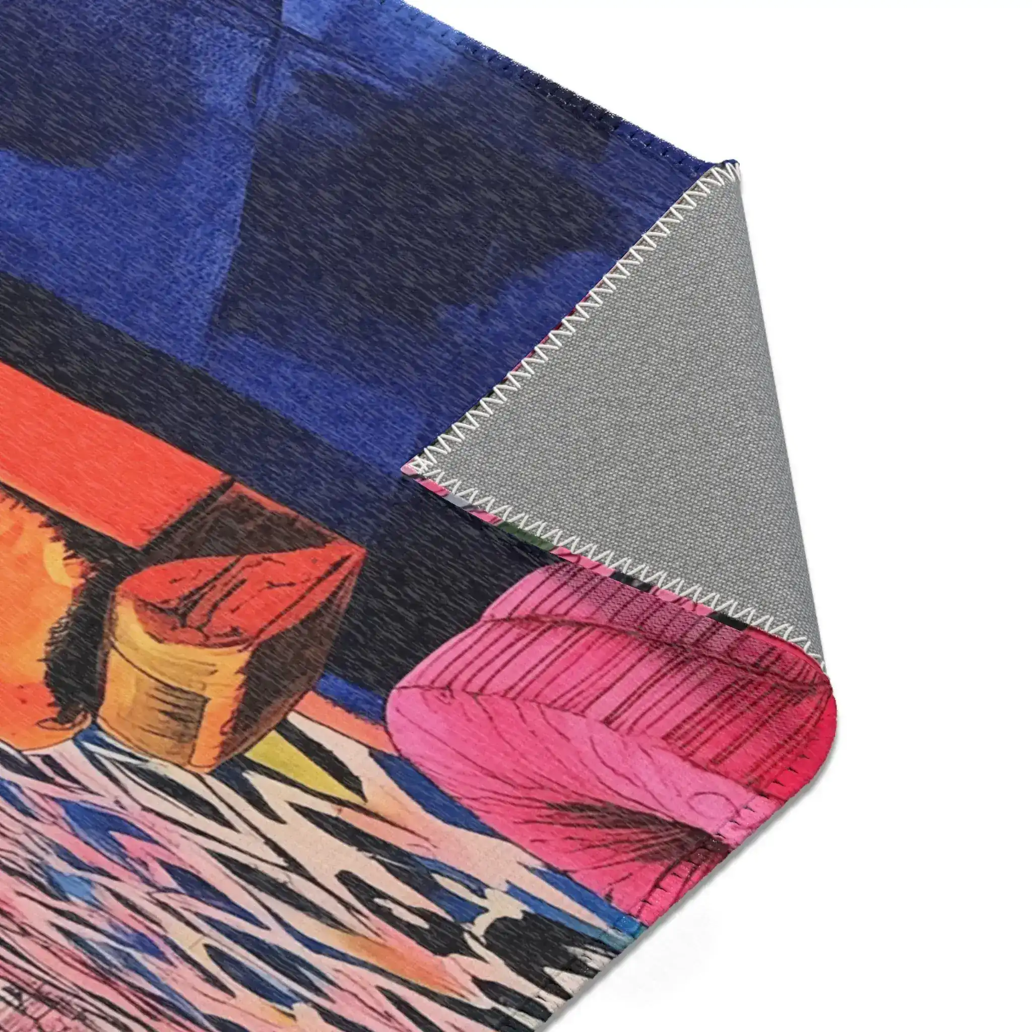 Bold Blue Elegance Luxe Maximalist Rug - Image 9