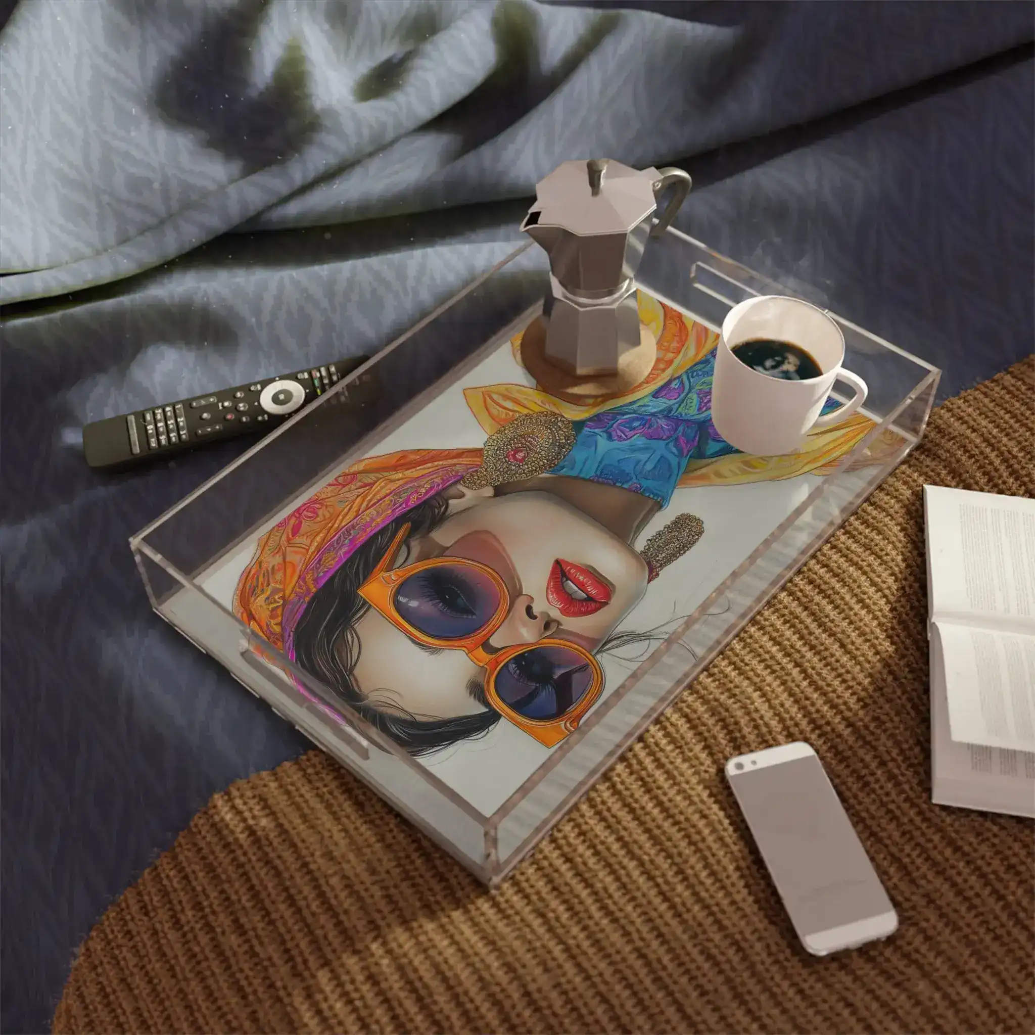 Bold Elegance Fashionista Art Serving Tray - Image 2