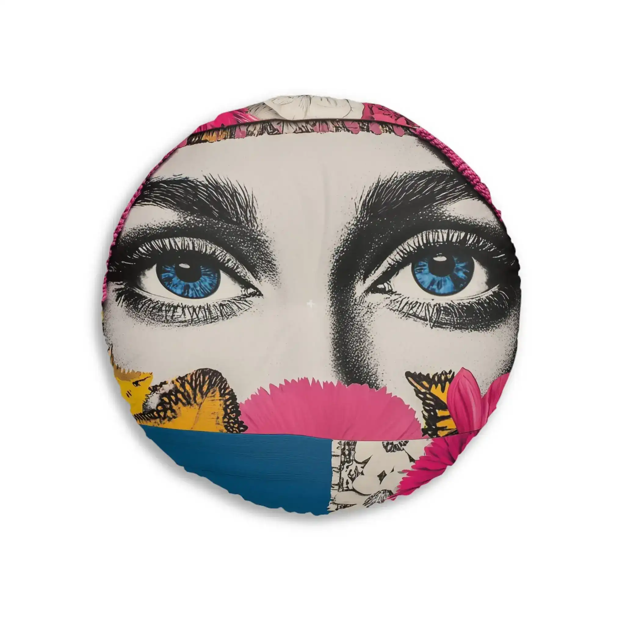 Bold Floral Portrait Floor Pillow - Image 3