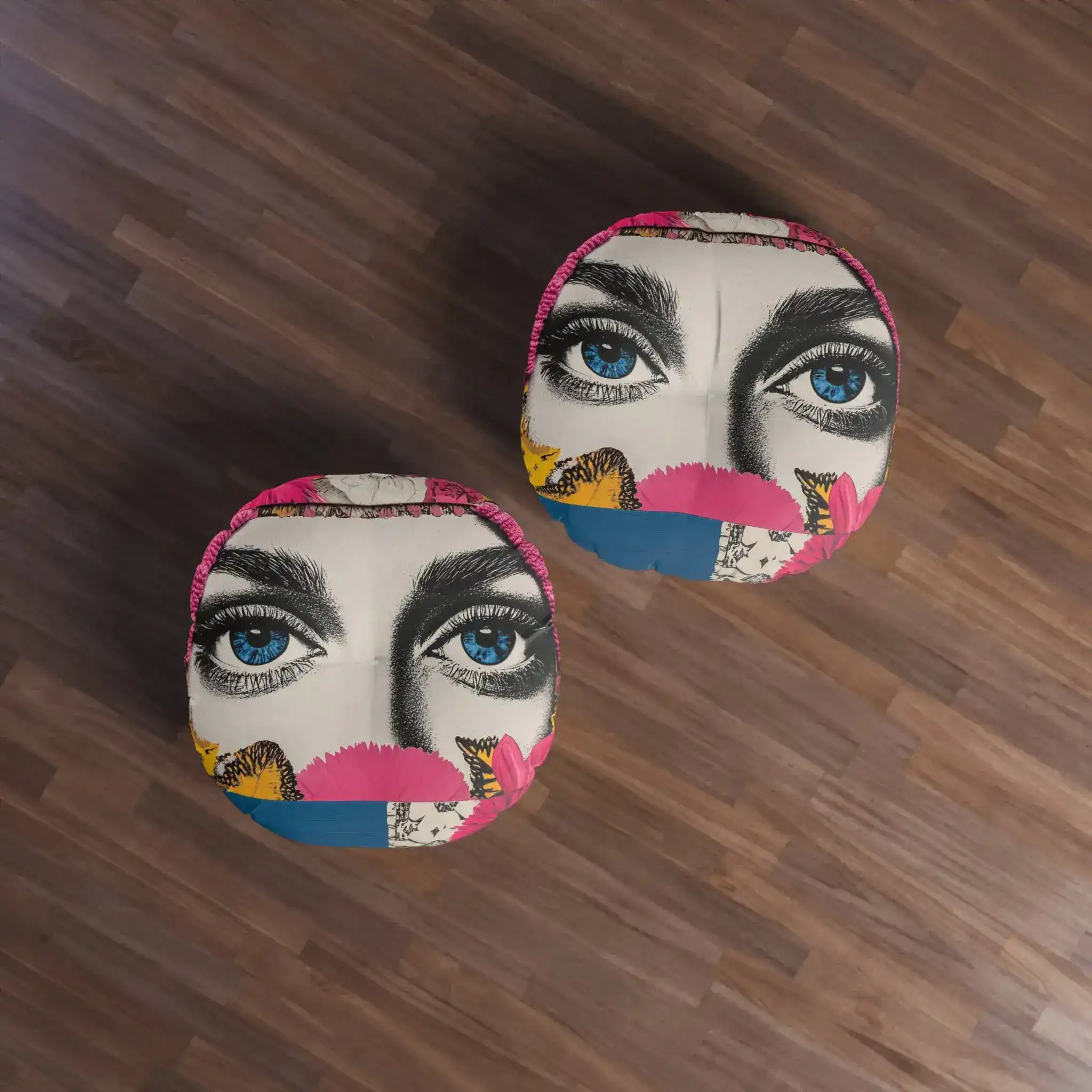 Bold Floral Portrait Floor Pillow - Image 4