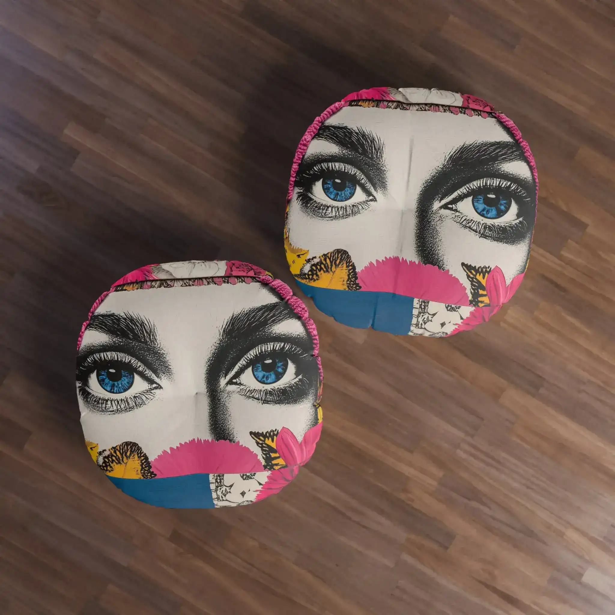 Bold Floral Portrait Floor Pillow - Image 7