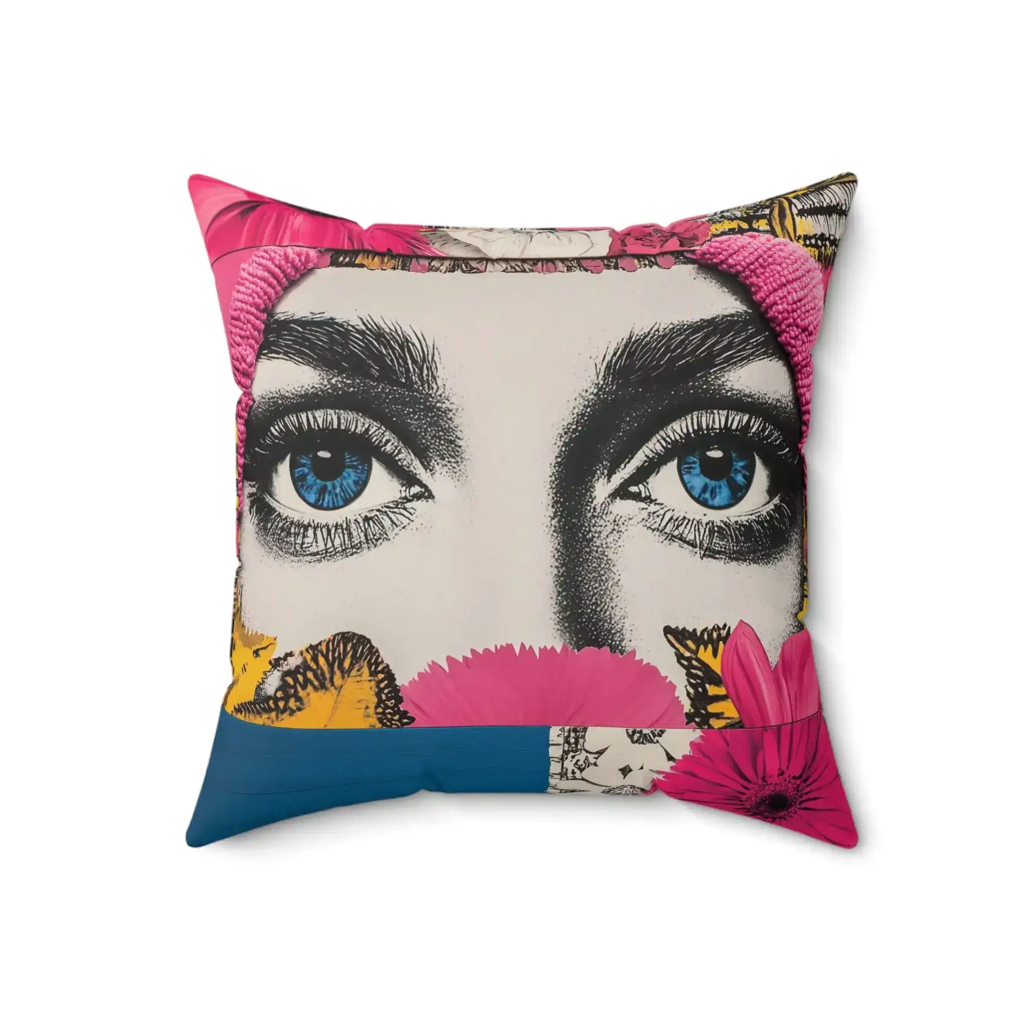 Bold Floral Portrait Throw Pillow - Image 3