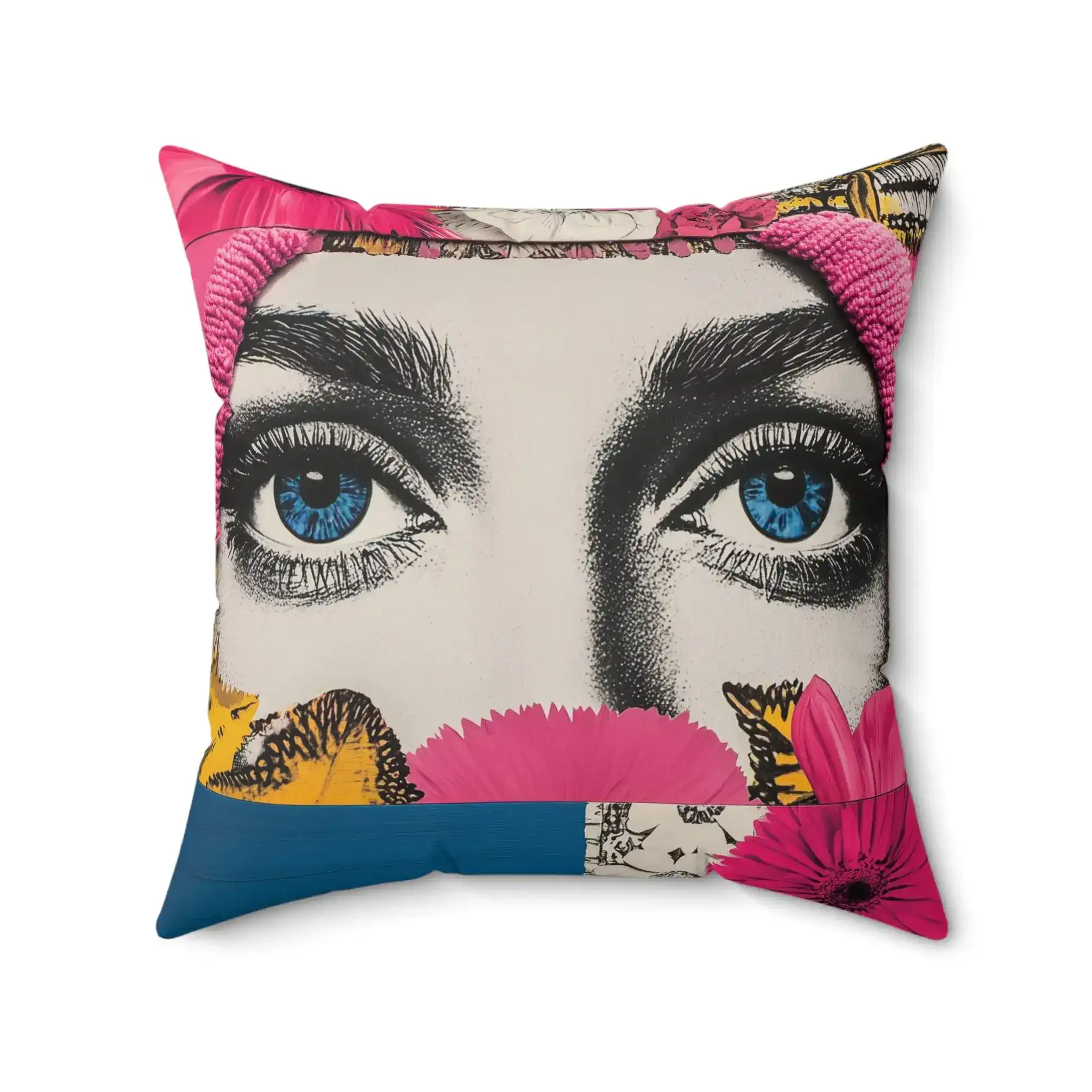 Bold Floral Portrait Throw Pillow - Image 4