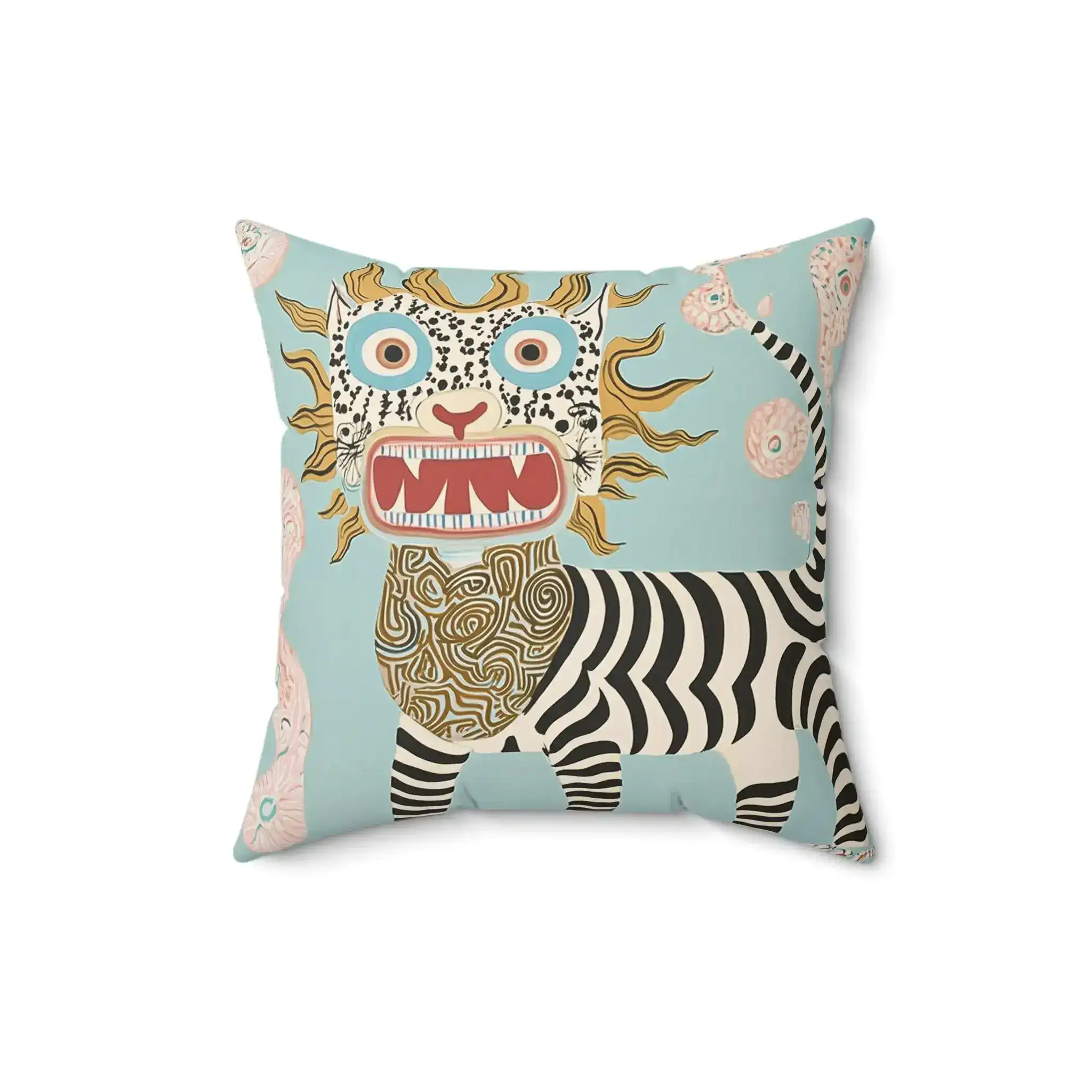 Bold Lion Design Throw Pillow - Image 3
