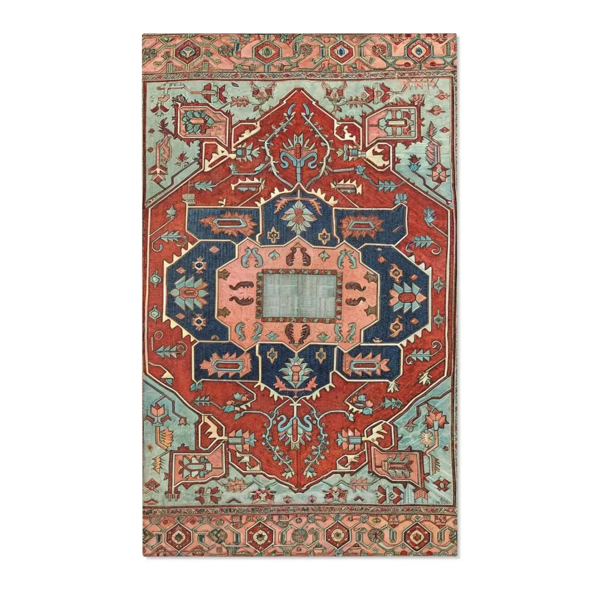 Bold Persian Medallion Accent Rug