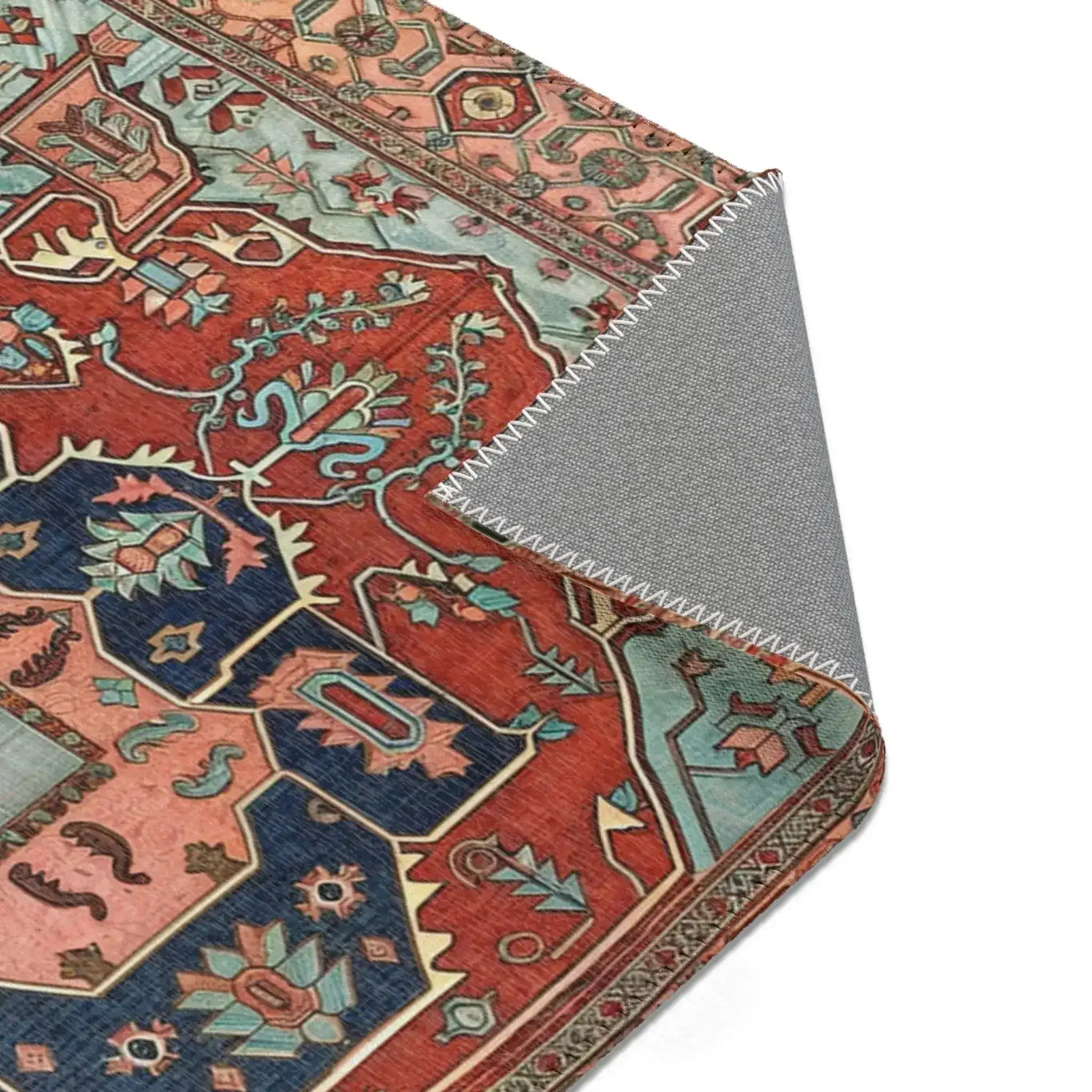 Bold Persian Medallion Accent Rug - Image 6