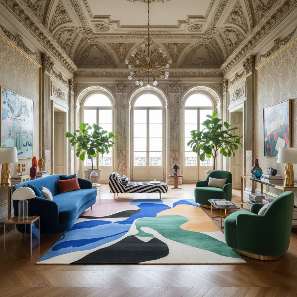 Bold Shape Talk Bold Hand Tufted Rug - Image 2