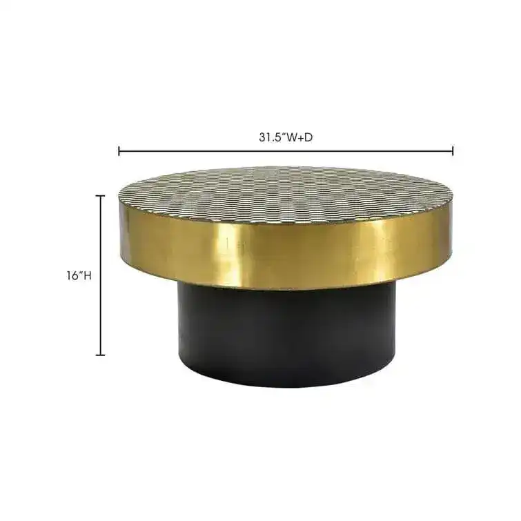 Bone Inlay Parisian Round Coffee Table - Image 10