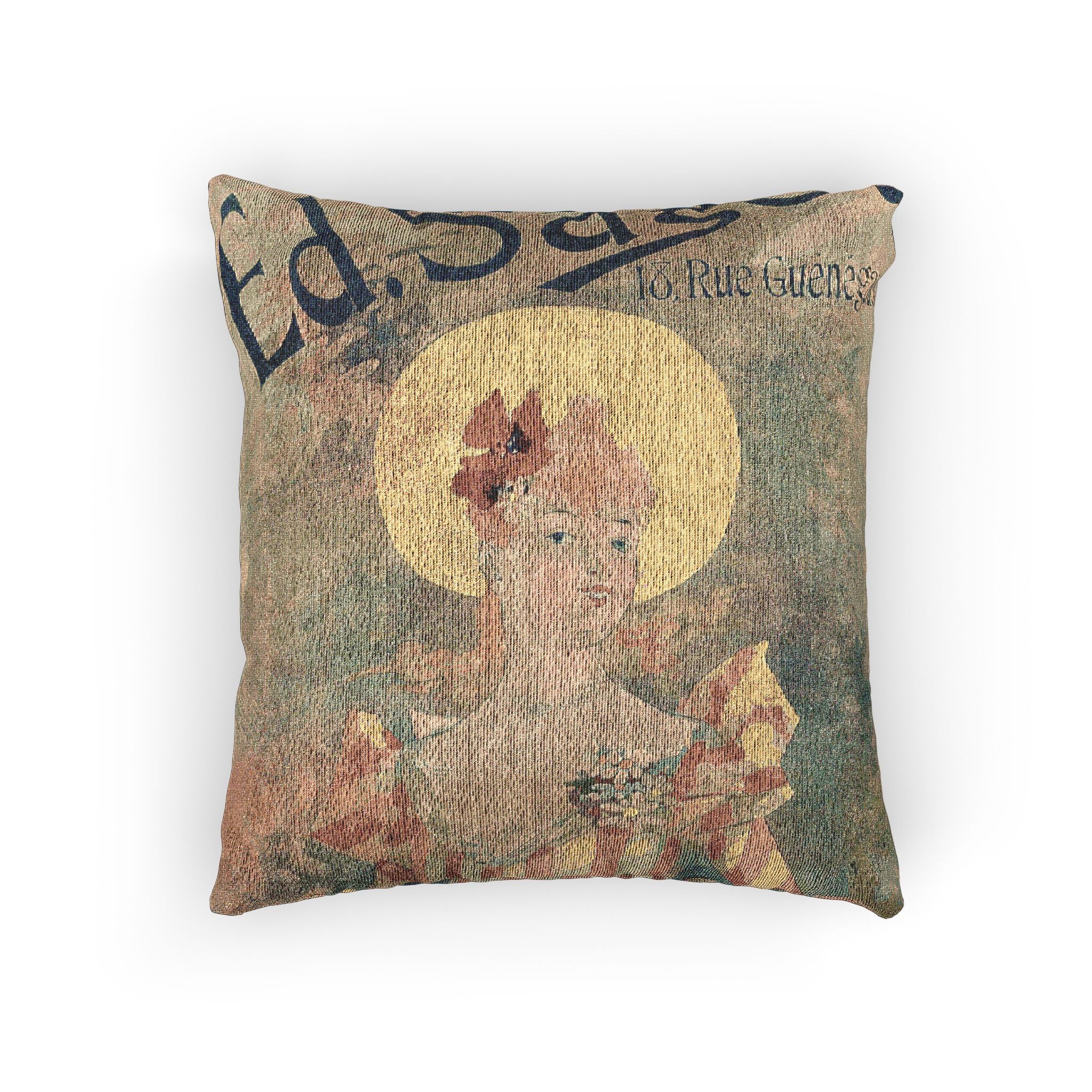 bookstore-ed-sagot-jules-cheret | Woven Pillow - Image 3