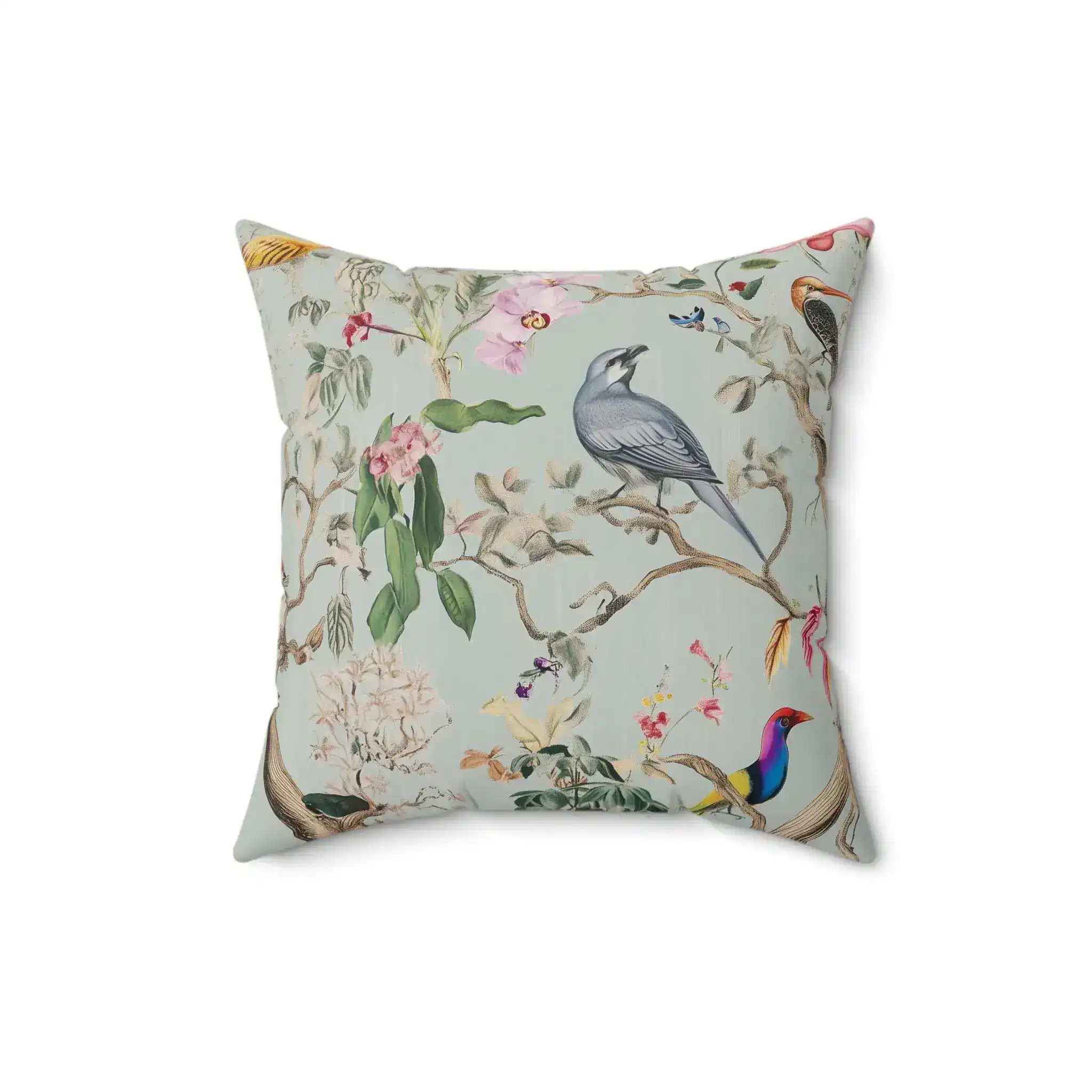 Botanical Aviary Luxe Throw Pillow - Image 4