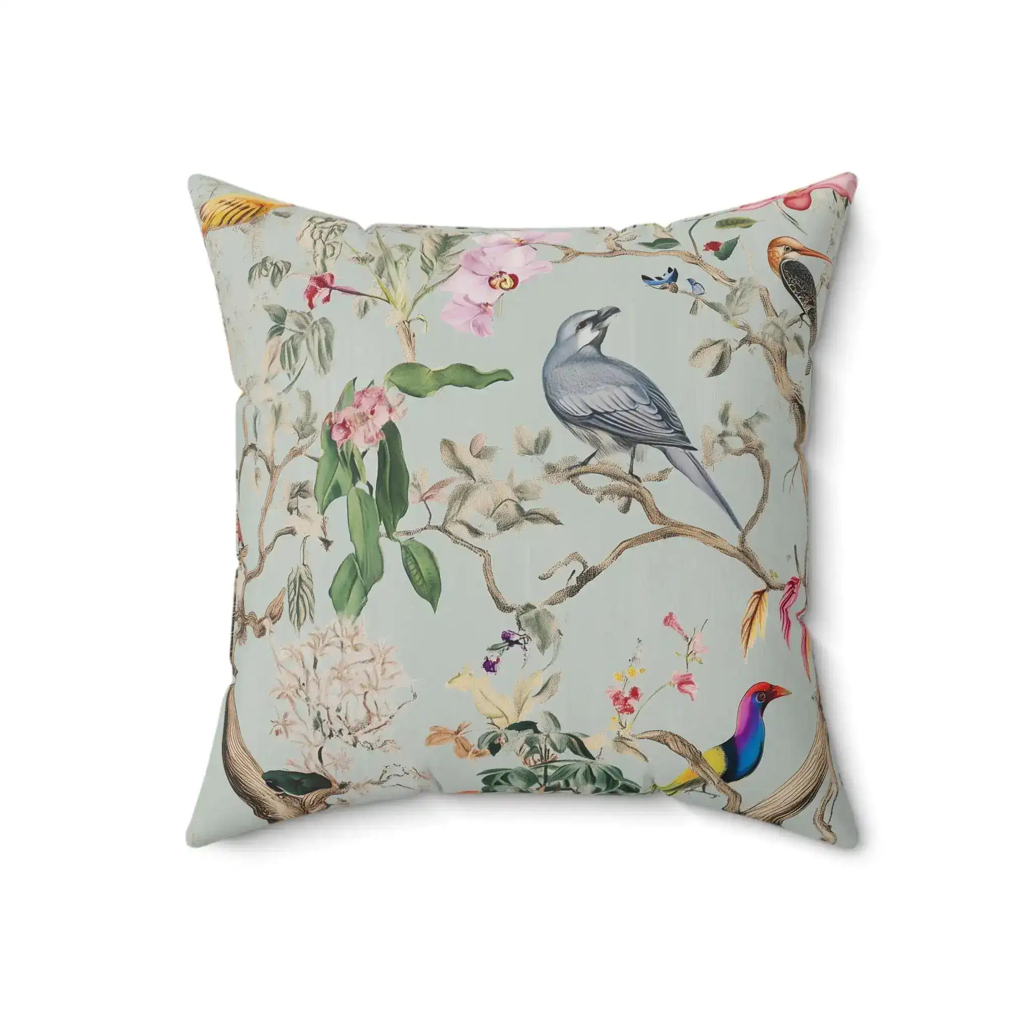 Botanical Aviary Luxe Throw Pillow - Image 5