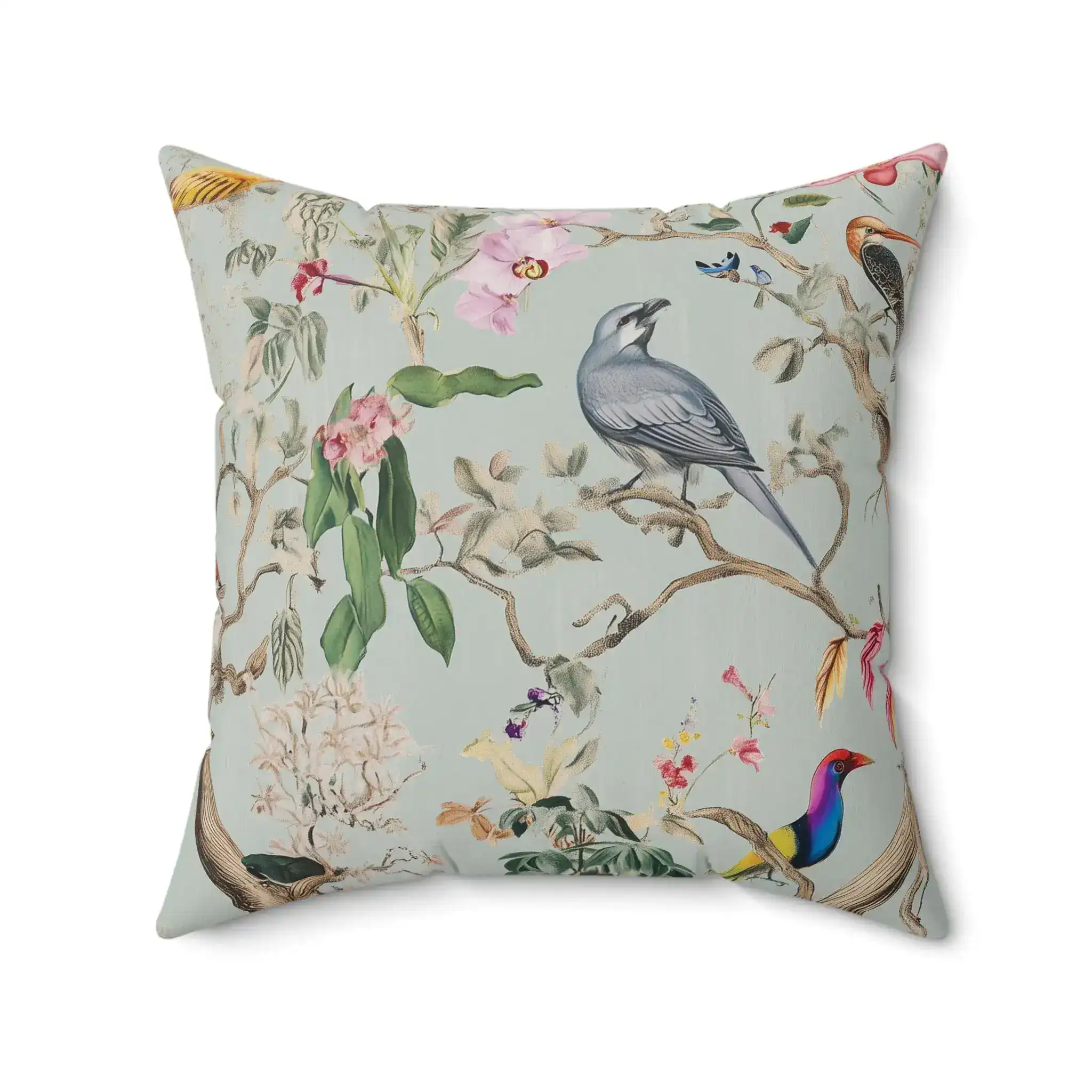 Botanical Aviary Luxe Throw Pillow - Image 6