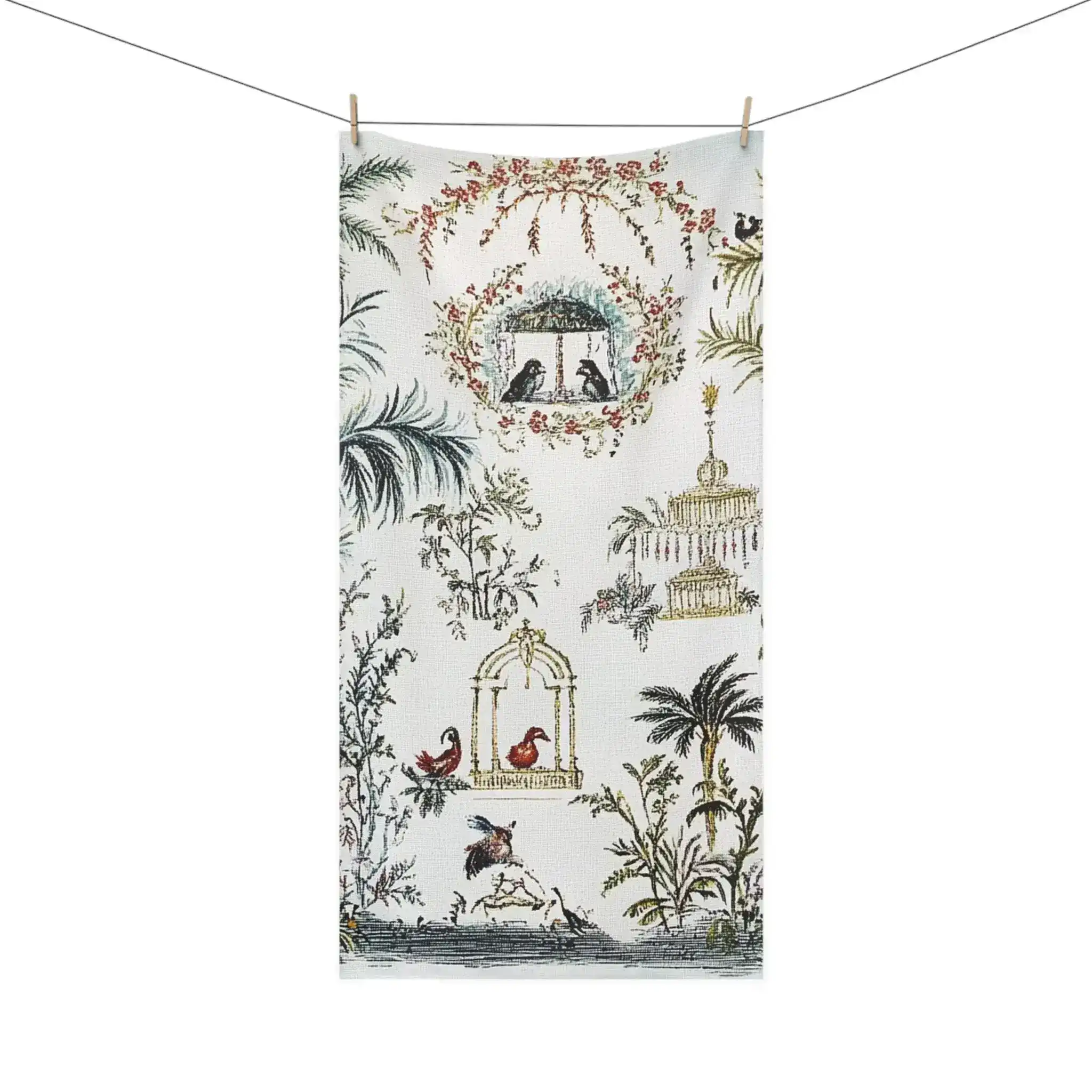 Botanical Birdcage Garden Bath Towel - Image 2