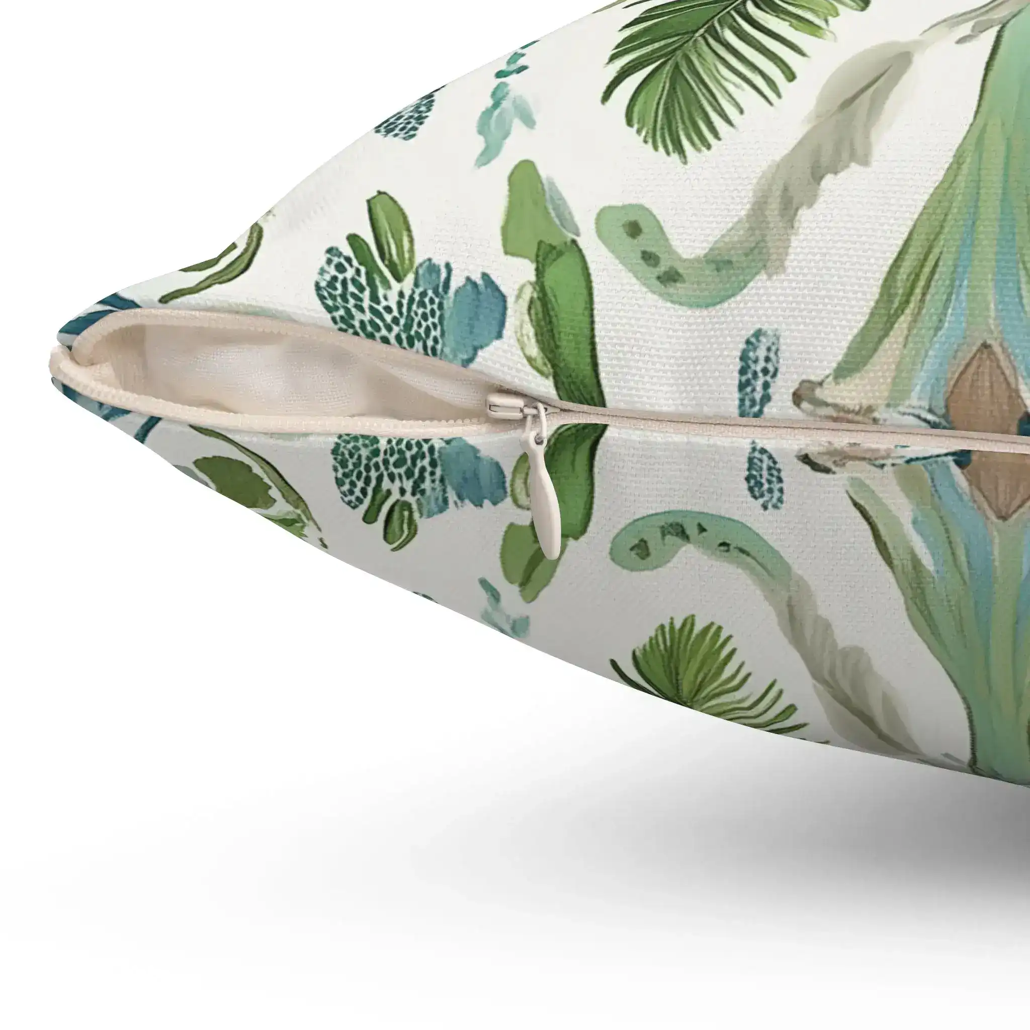Botanical Bloom & Birds Throw Pillow - Image 3