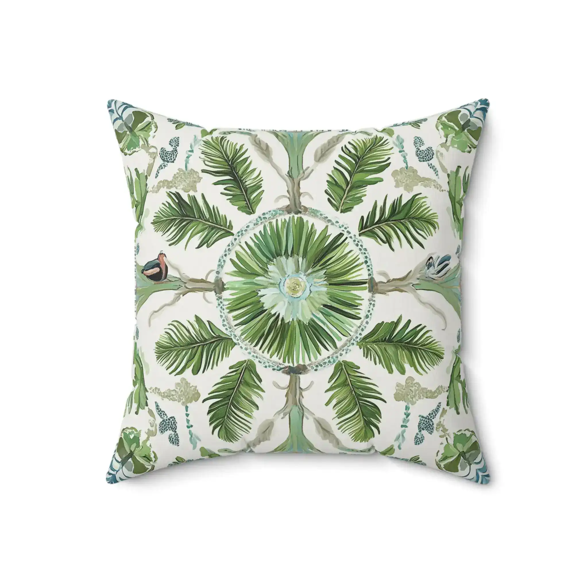 Botanical Bloom & Birds Throw Pillow - Image 5