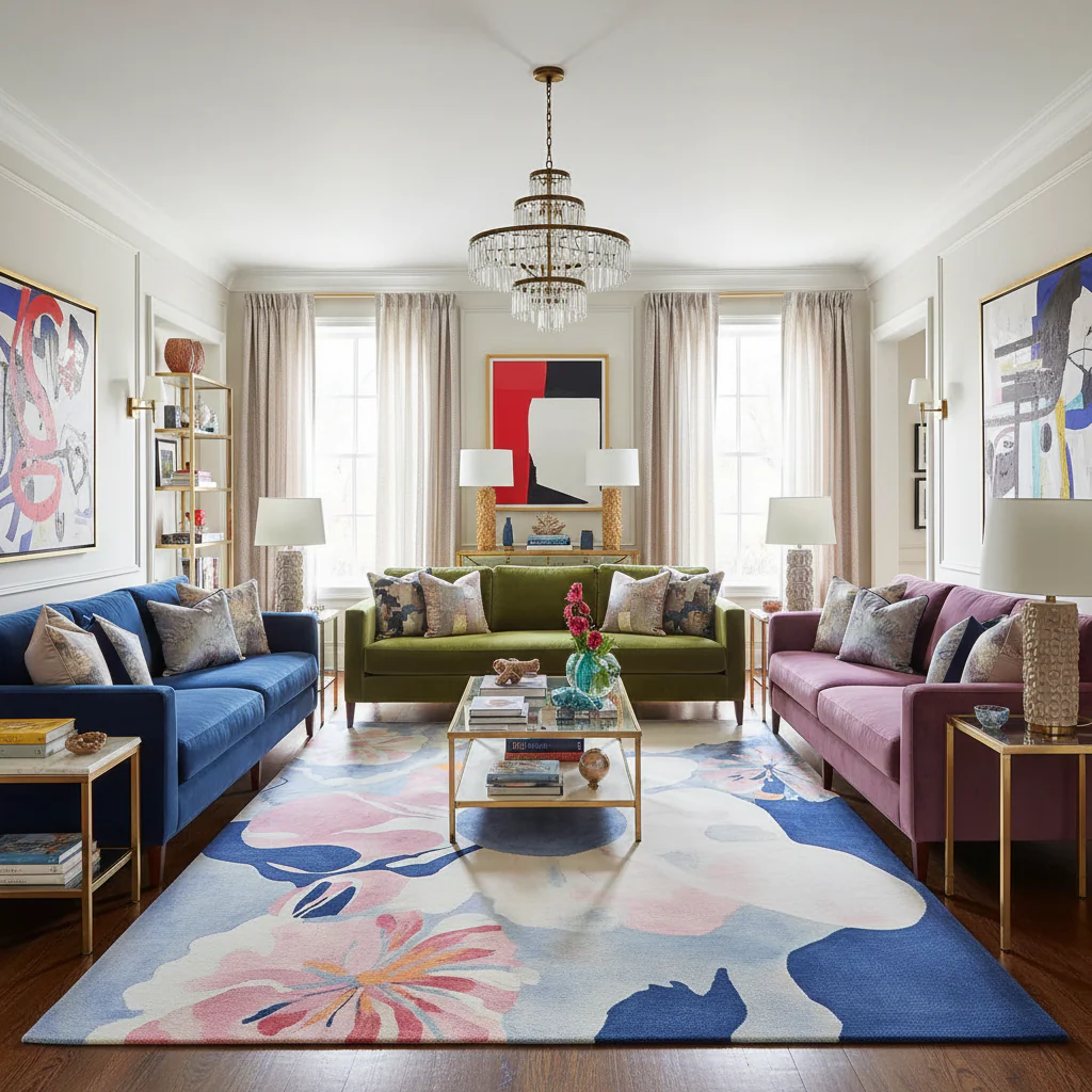Botanical Dream Tapestry Hand Tufted Rug - Image 2