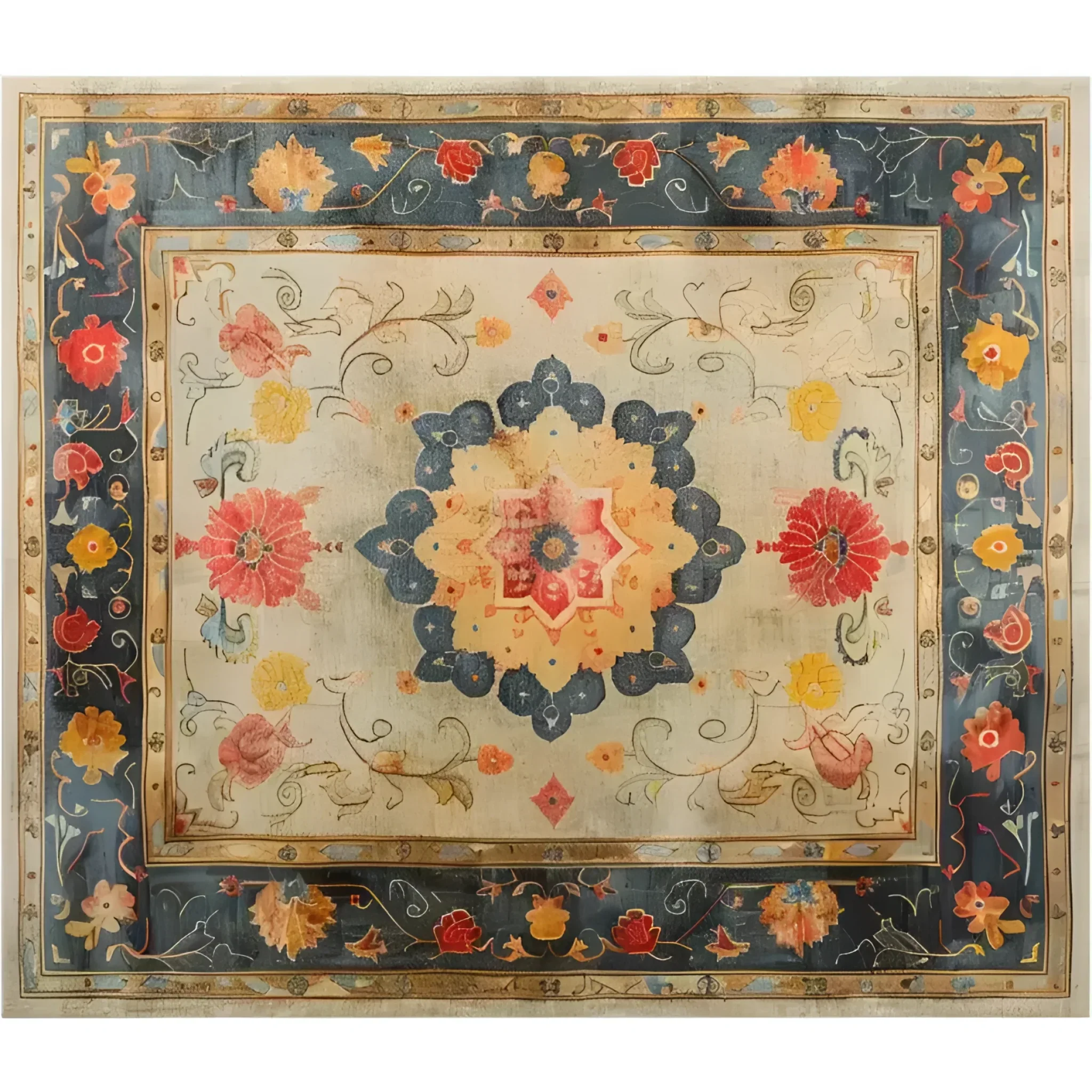 Botanical Grace Wool Hand Knotted Area Rug - Image 5