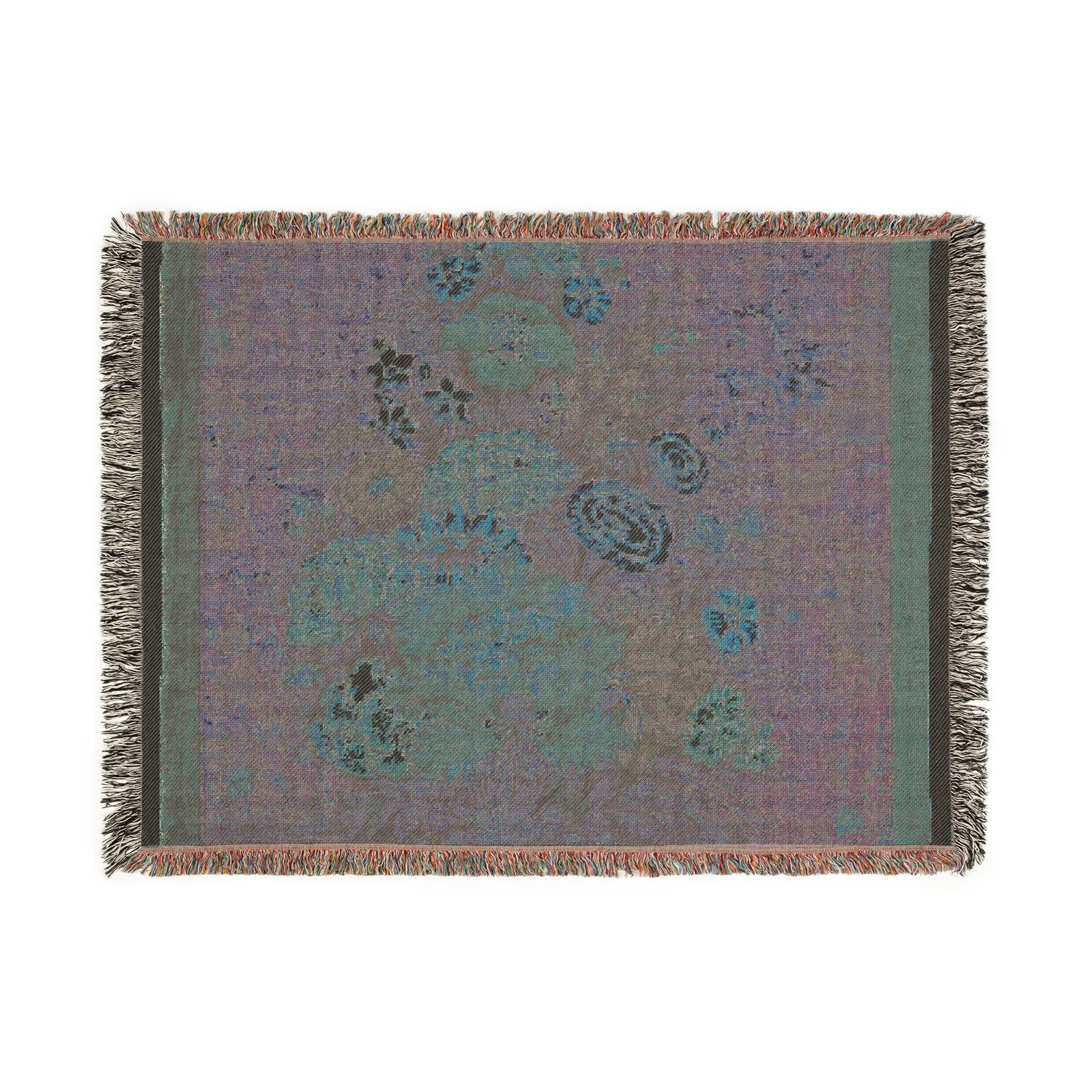 bouquet-emerging-from-the-grass-j-b-monnoyer-style | Woven Tapestry Blanket - Image 12