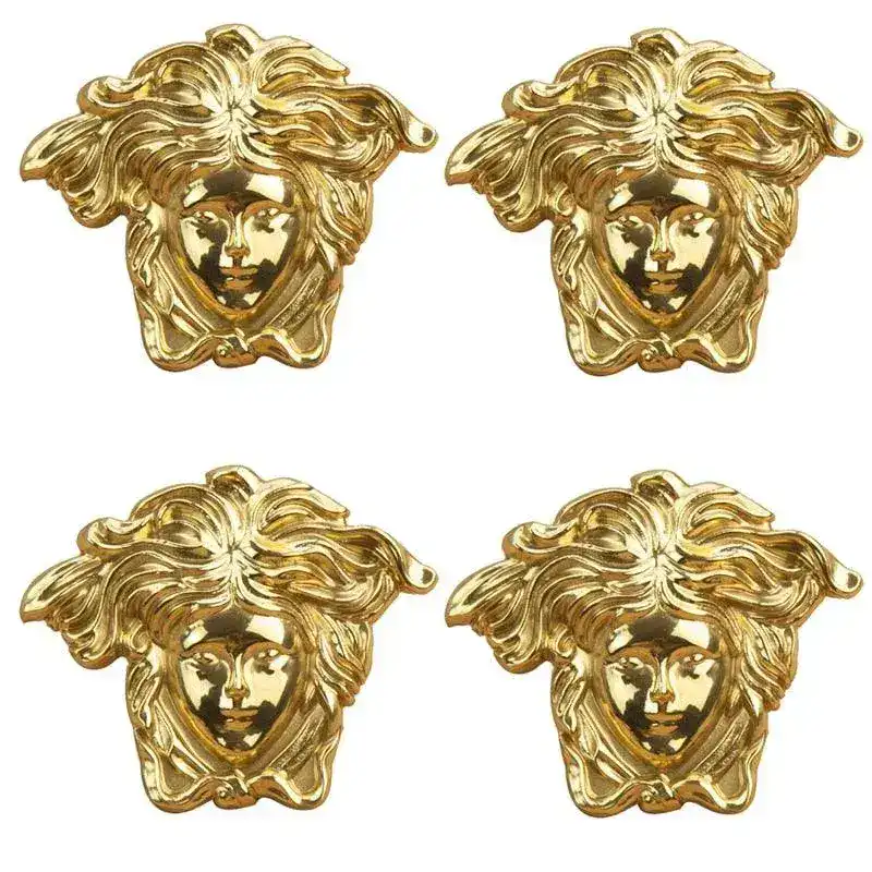 Brass Angel Face Cabinet Door Pull Set of 4 - Image 6