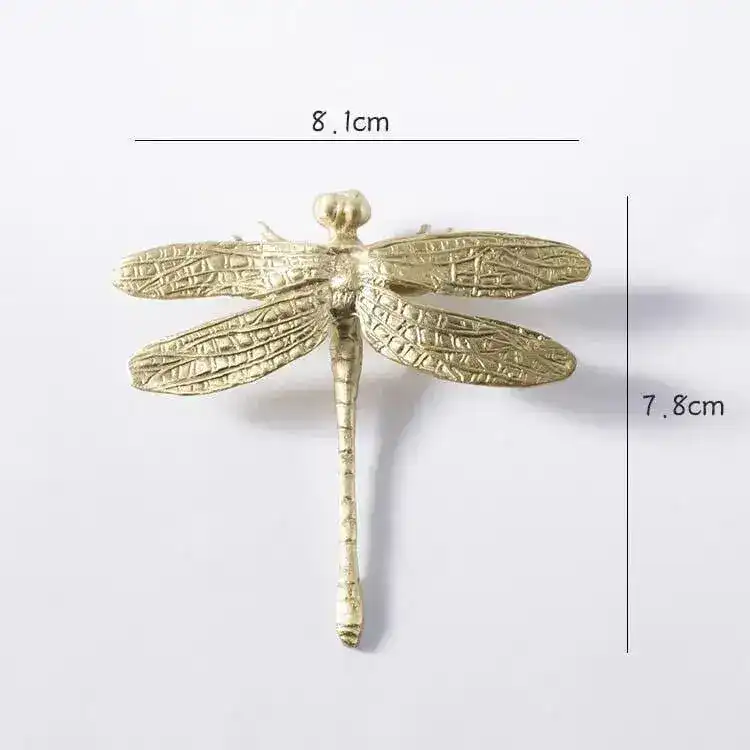Brass Dragonfly Cabinet Door Knob - Image 3