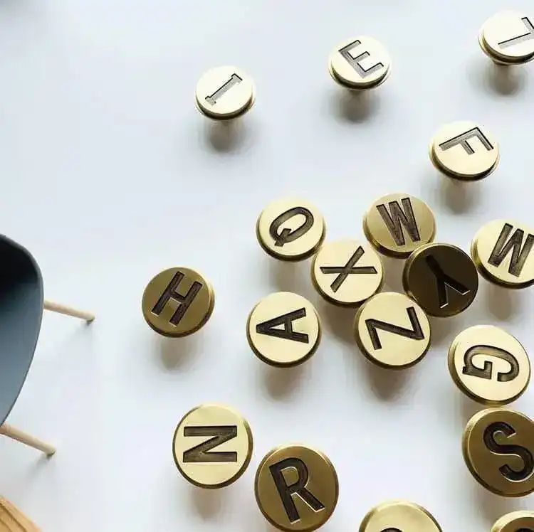 Brass Letters Drawer Knob Wall Hook - Image 5
