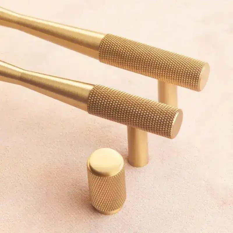 Brass Textured Bow Shaped Cabinet Drawer Handle Pull - Image 11
