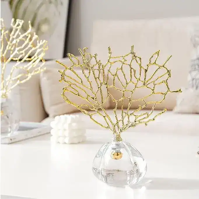 Brassed Sea Coral on Acrylic Stand - Image 9
