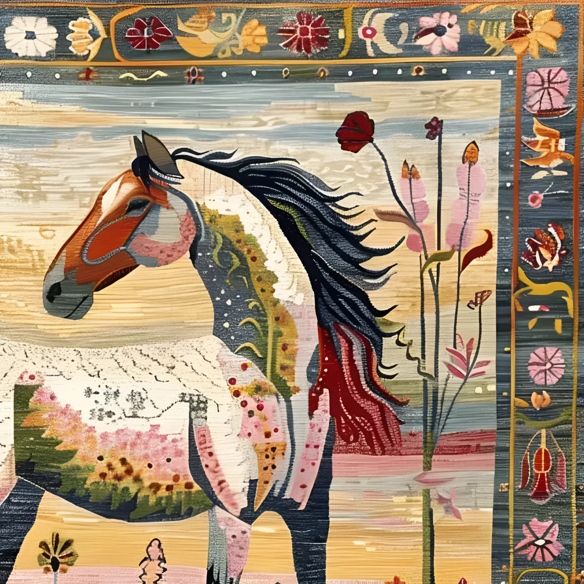Bright Meadow Steed Hand Knotted Area Rug - Image 7