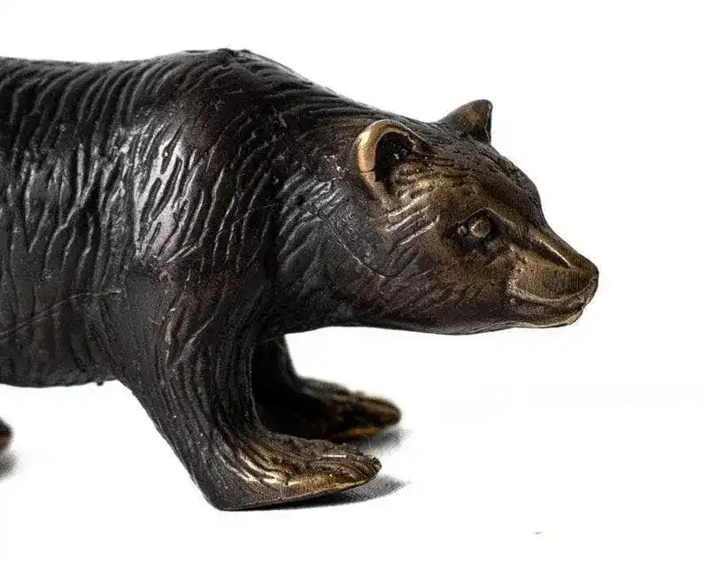 Bronze Bear Miniature Sculpture - Image 4