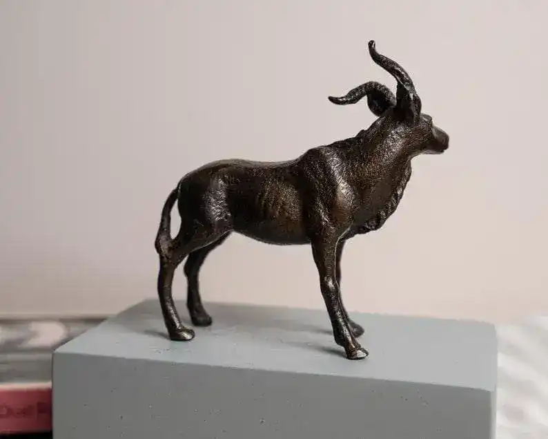 Bronze Horn Sheep Figurine - Image 4
