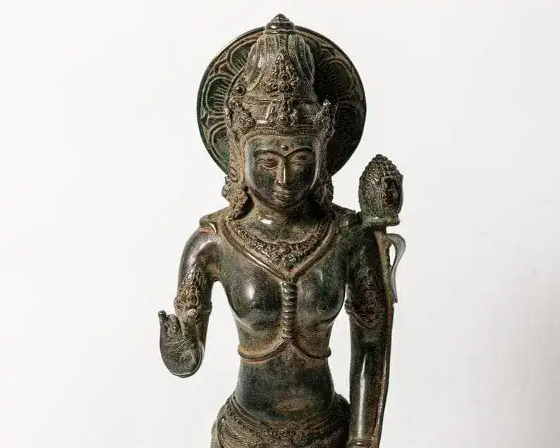 Bronze Majapahit Devi Tara Statue - Image 5