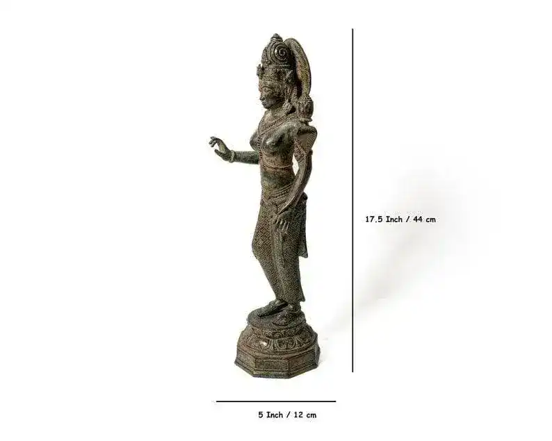 Bronze Majapahit Devi Tara Statue - Image 6