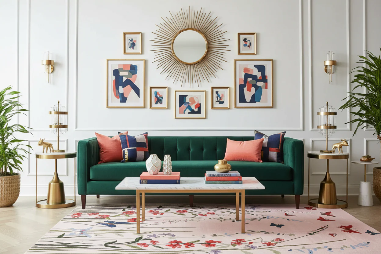 Butterflies in a Meadow Hand Tufted Rug - Image 2