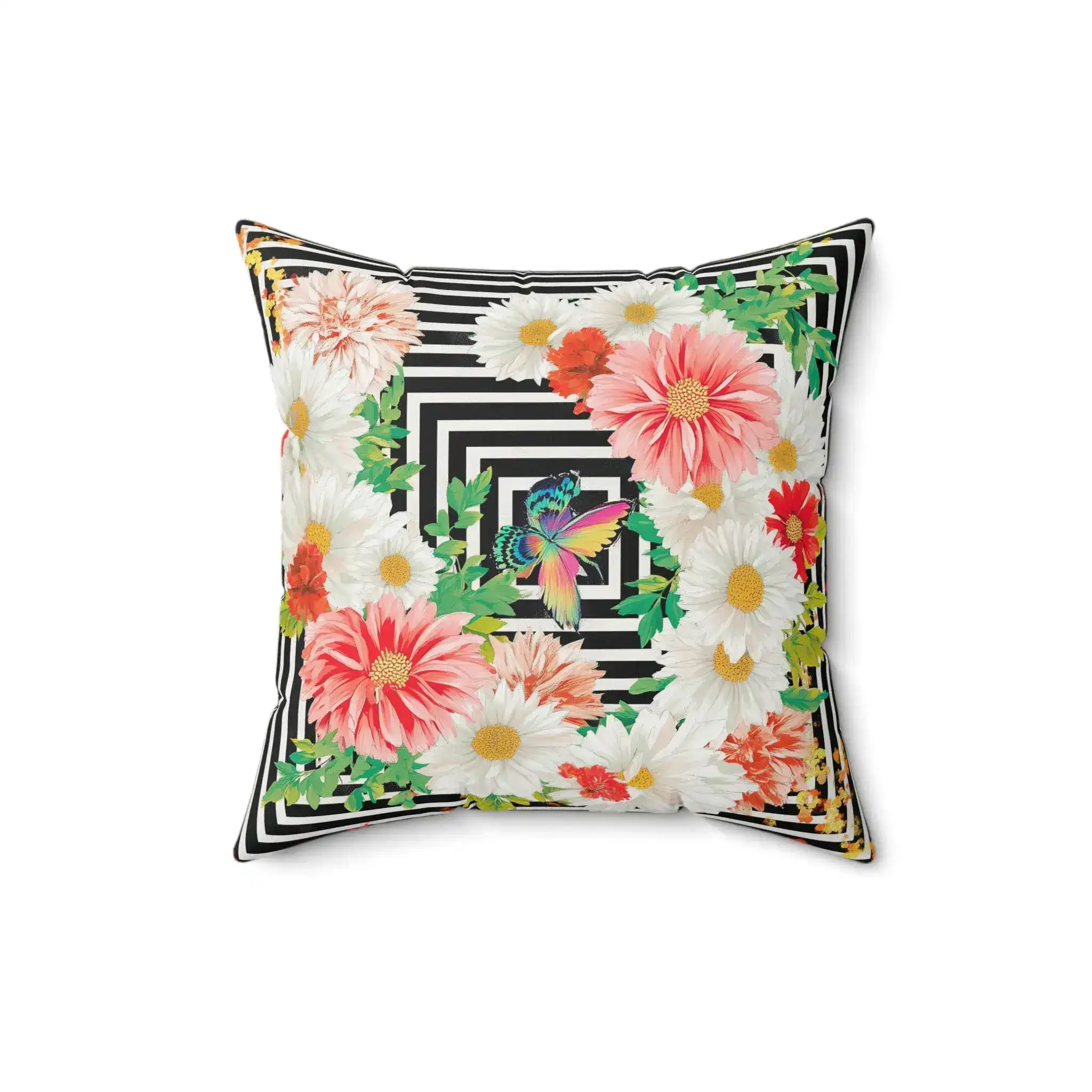 Butterfly Bloom Spiral Throw Pillow - Image 4