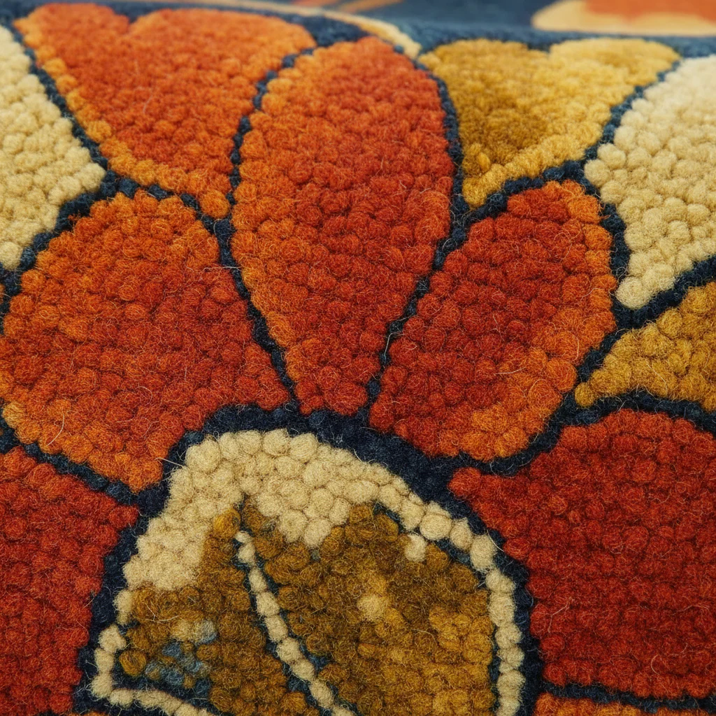 Butterfly Blossom Elegance Tufted Wool Rug - Image 3