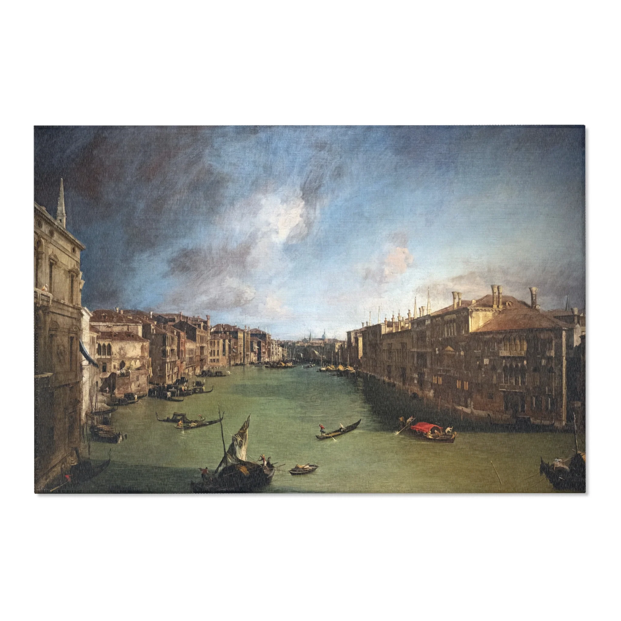 Ca' Rezzonico - Canal Grande da Palazzo Balbi a Rialto C.1722 - Canaletto | Area Rug - Image 6