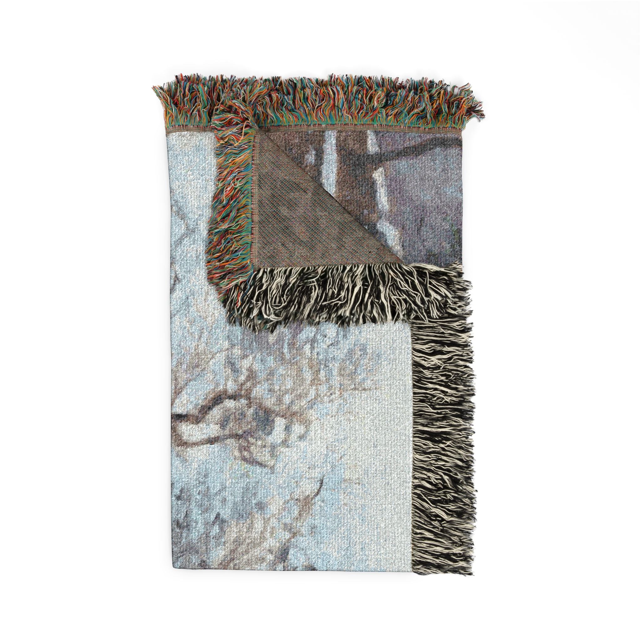 Camille Pissarro - Snow at Louveciennes | Woven Tapestry Blanket - Image 5
