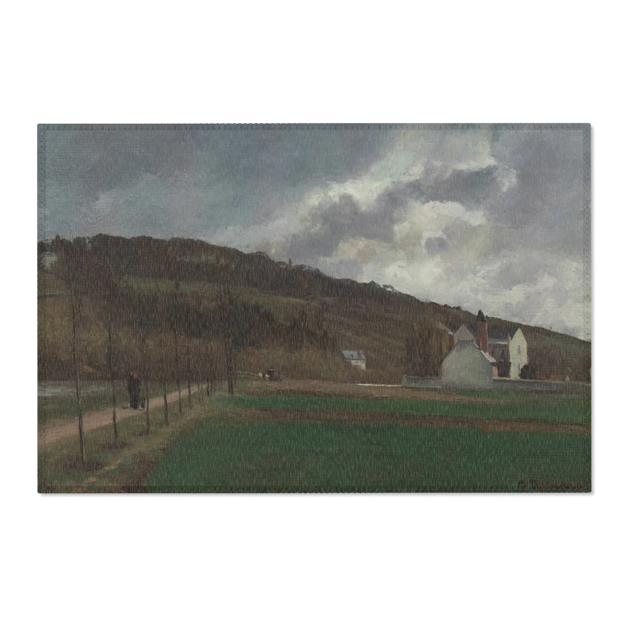 Camille Pissarro - The Banks of the Marne in Winter | Area Rug - Image 4
