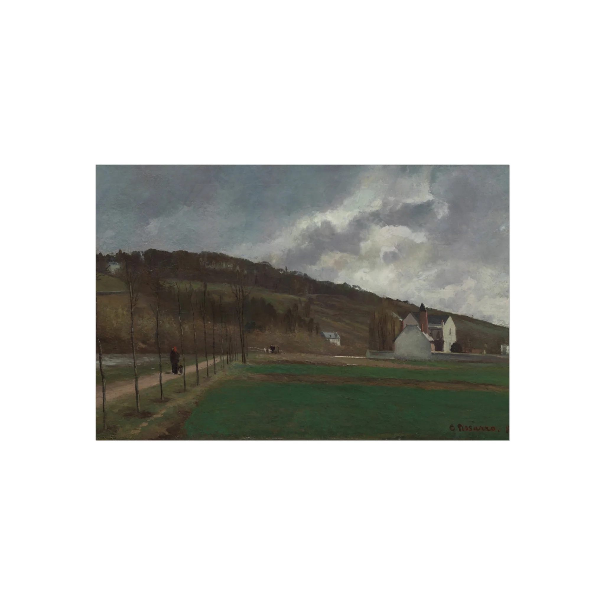 Camille Pissarro - The Banks of the Marne in Winter | Fine Art Poster - Image 4