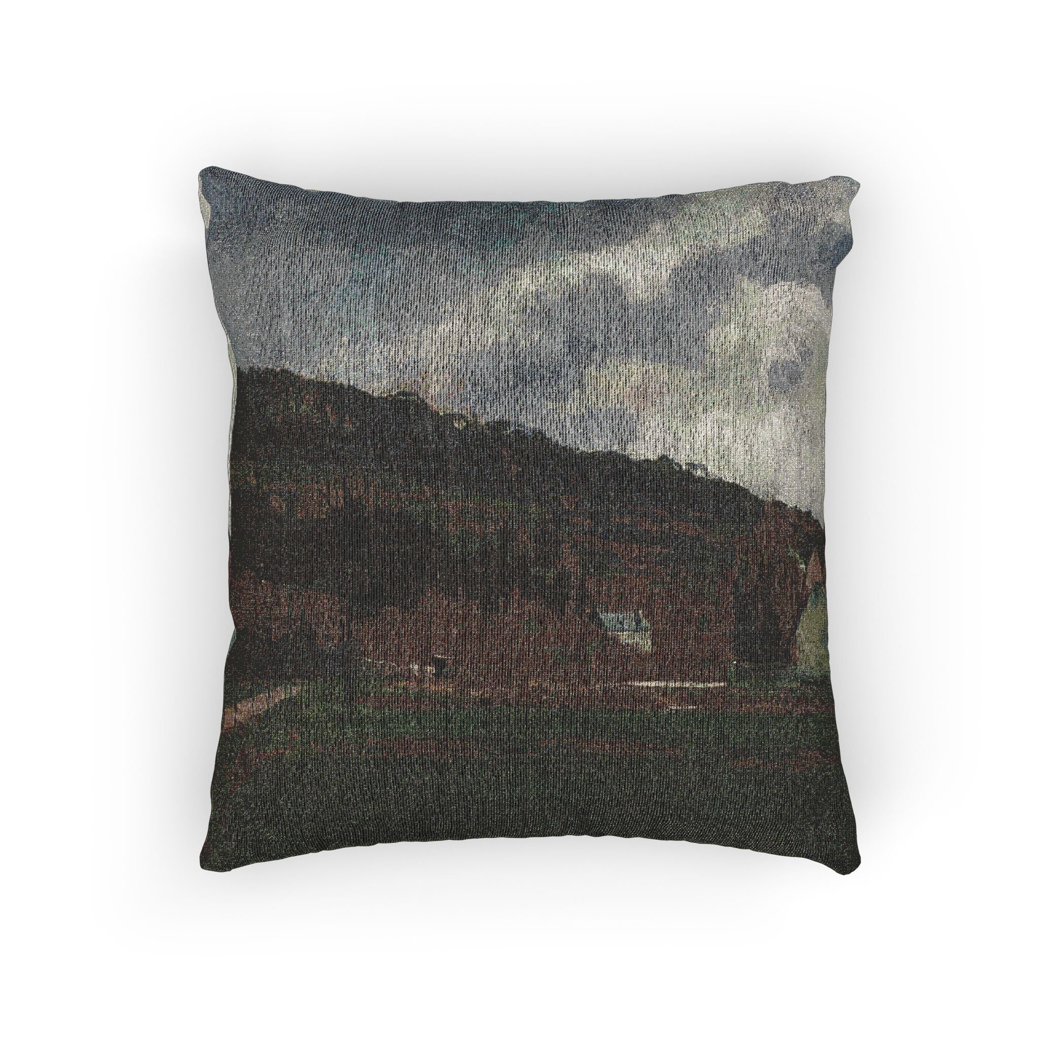 Camille Pissarro - The Banks of the Marne in Winter | Woven Pillow - Image 3