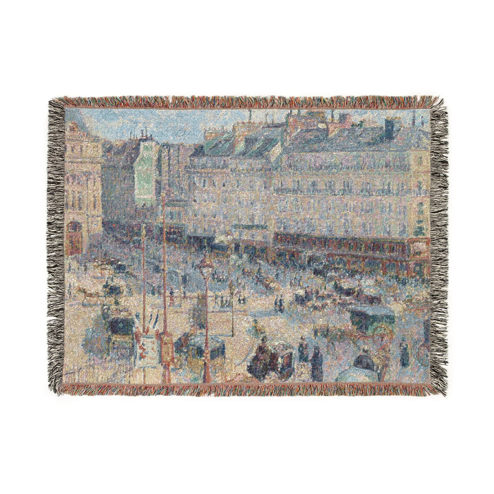 Camille Pissarro - The Place du Havre, Paris | Woven Tapestry Blanket - Image 10