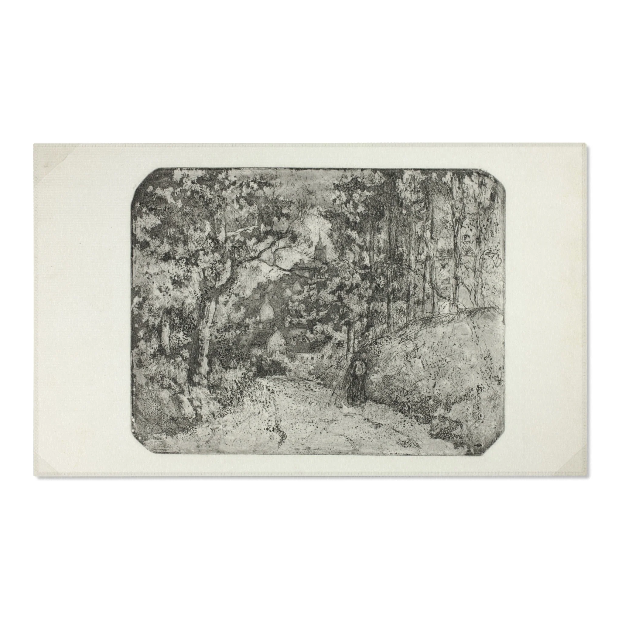 Camille Pissarro - Wooded Lane at Pontoise | Area Rug - Image 5