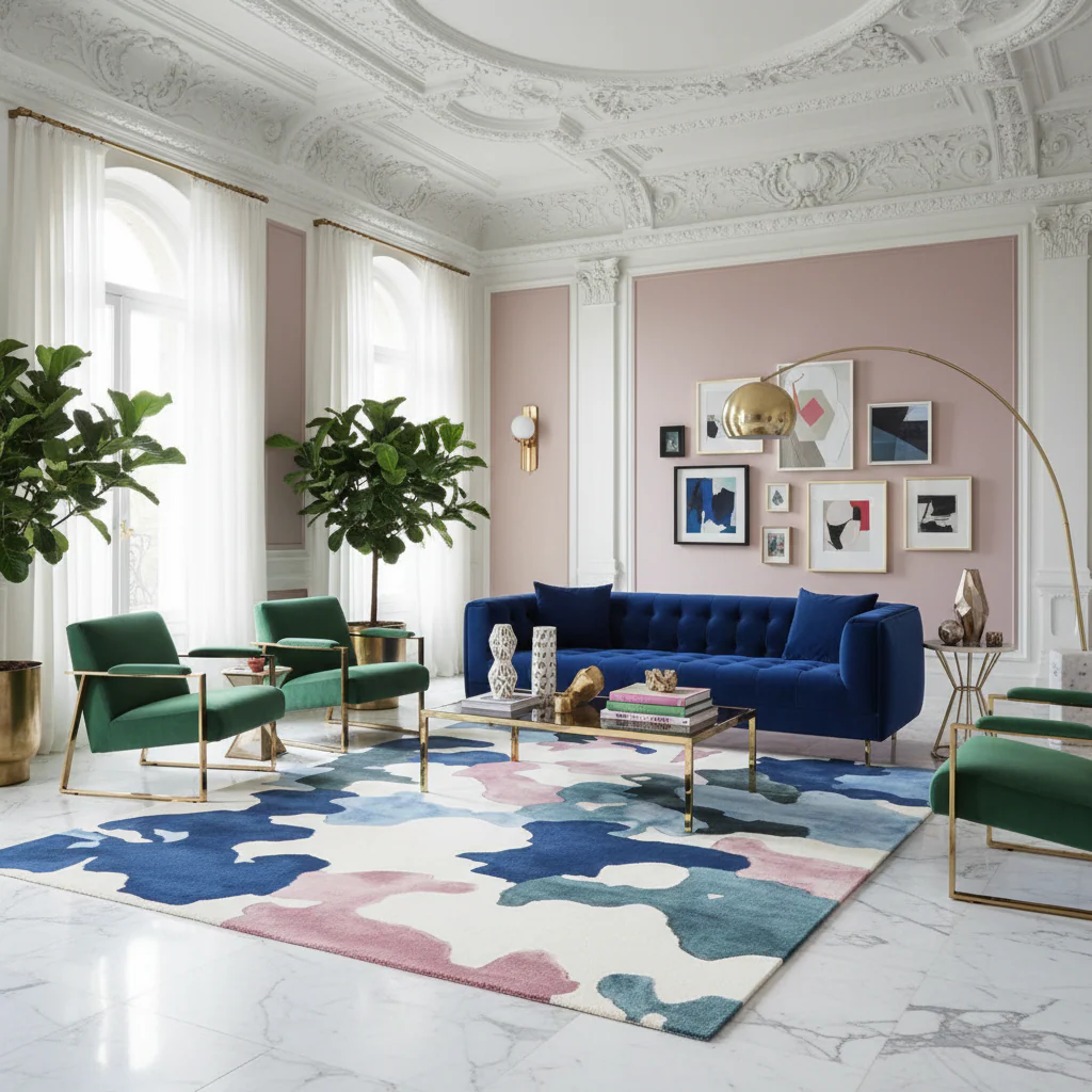 Camouflage Cloud Dance Hand Tufted Rug - Image 2