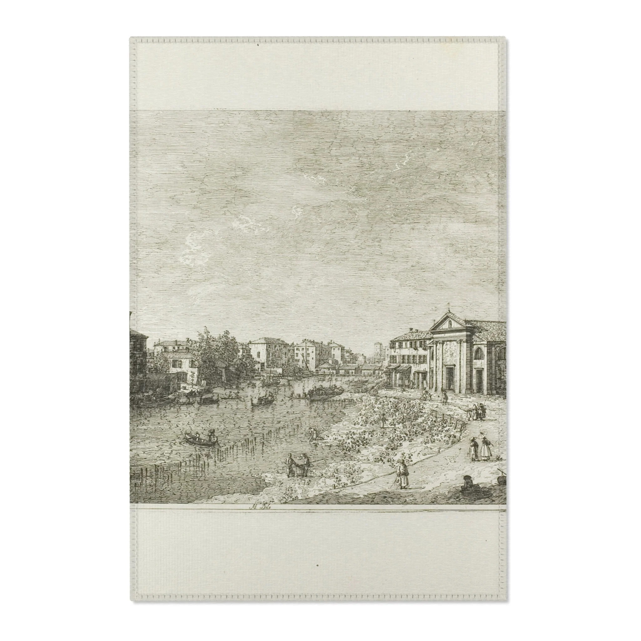 Canaletto - Al Dolo, from Vedute | Area Rug
