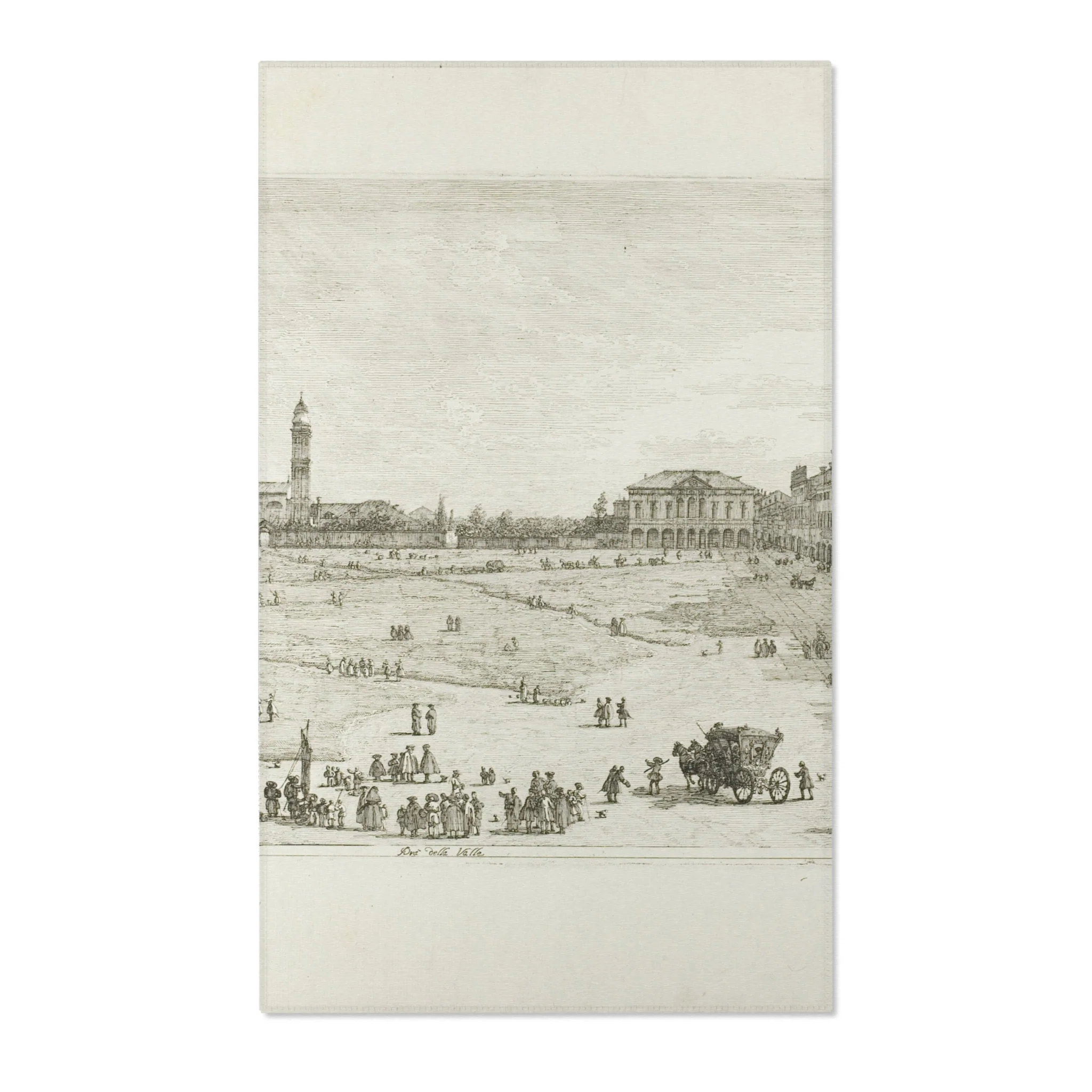 Canaletto - Prà della Valle, from Vedute | Area Rug - Image 2