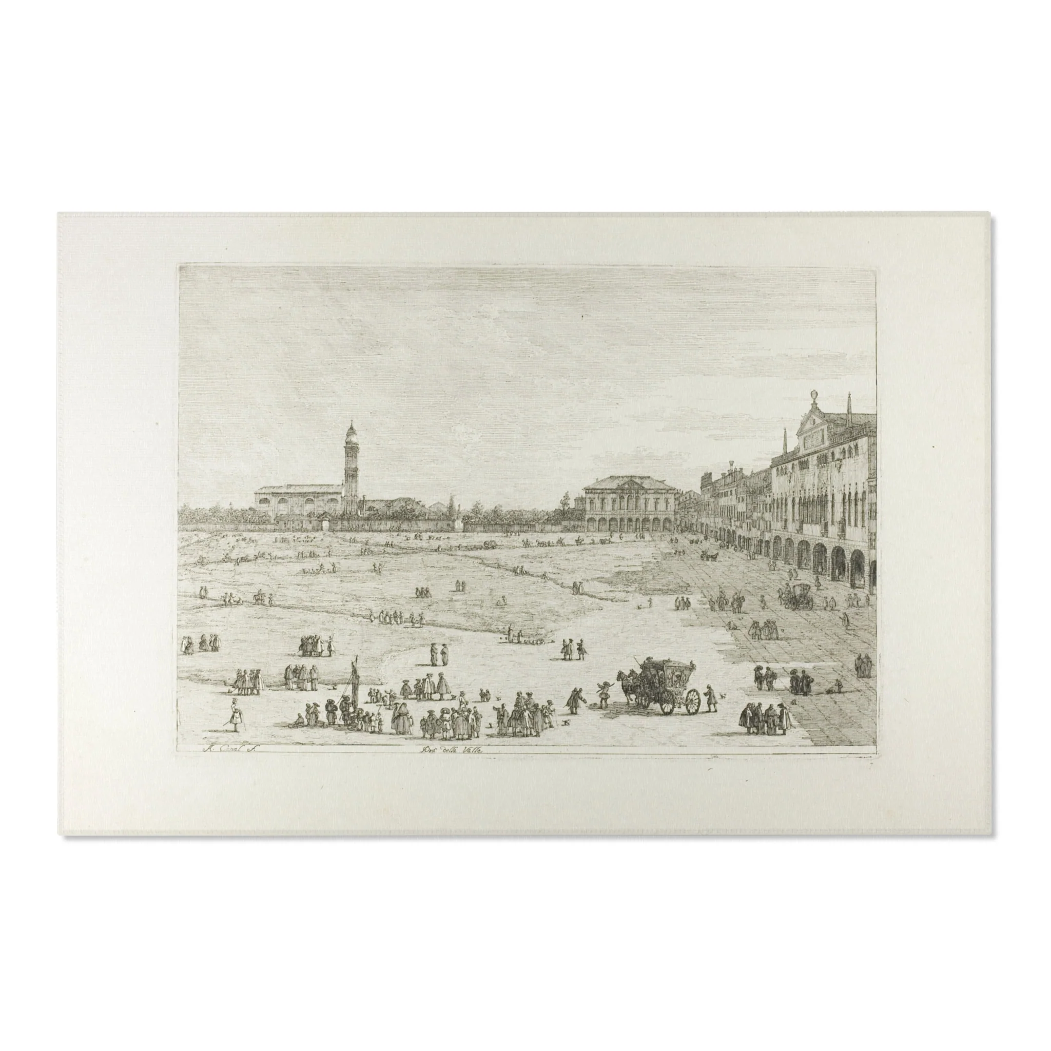 Canaletto - Prà della Valle, from Vedute | Area Rug - Image 6